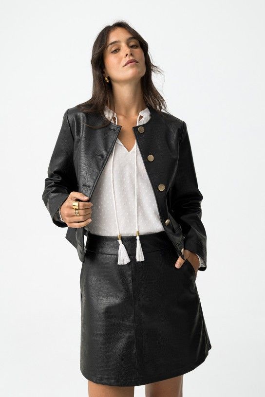 Chaqueta Piel Croc
