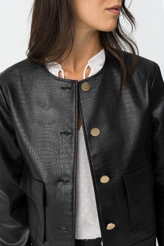 Chaqueta Piel Croc