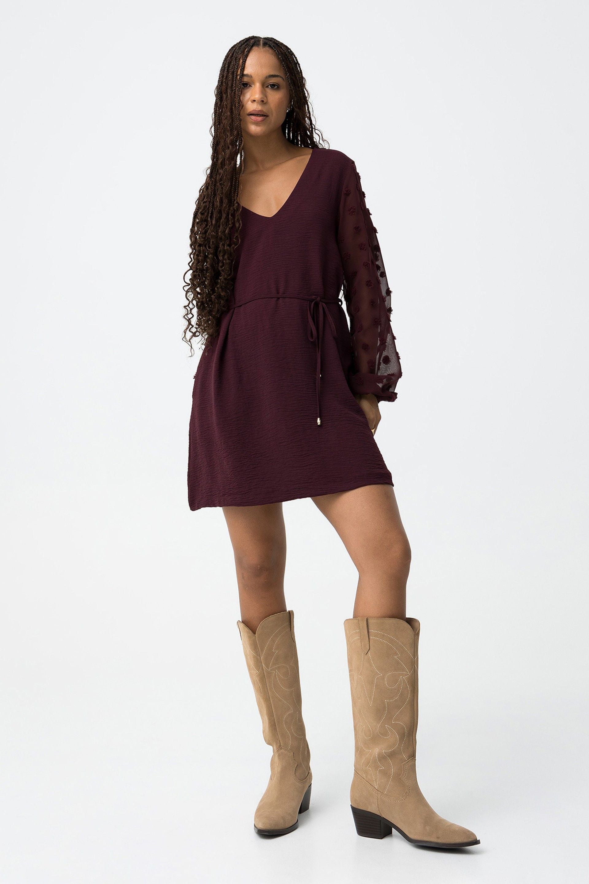 Vestido Paula Burdeos