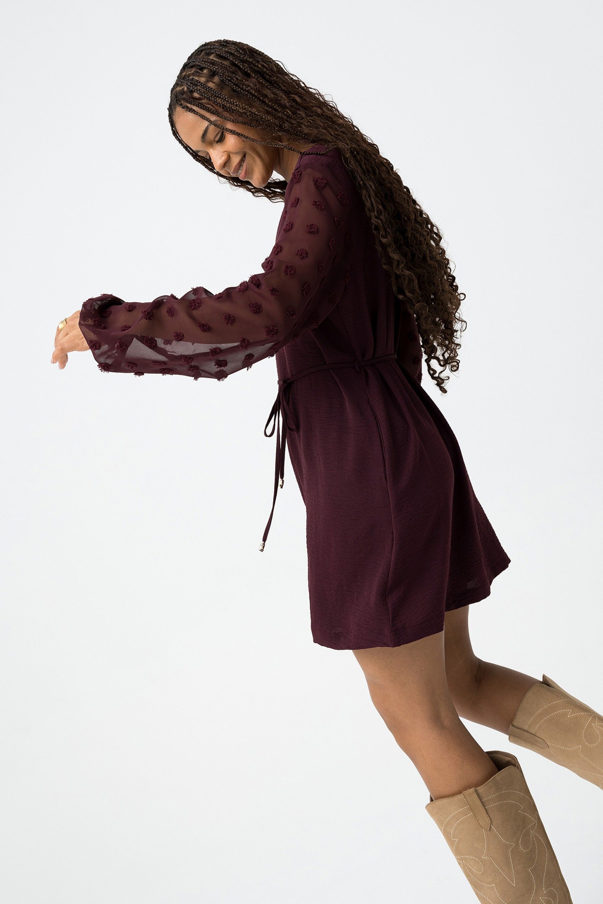 Vestido Paula Burdeos