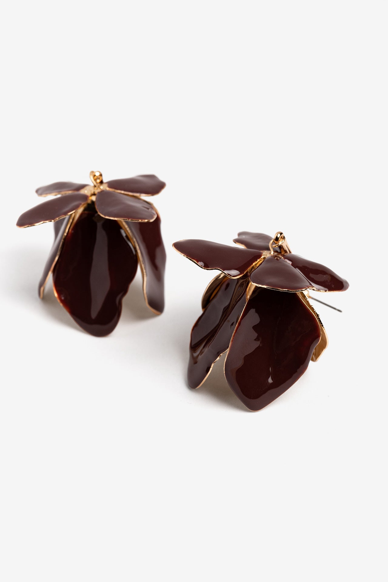 Pendientes Pétalo Caido Burdeos