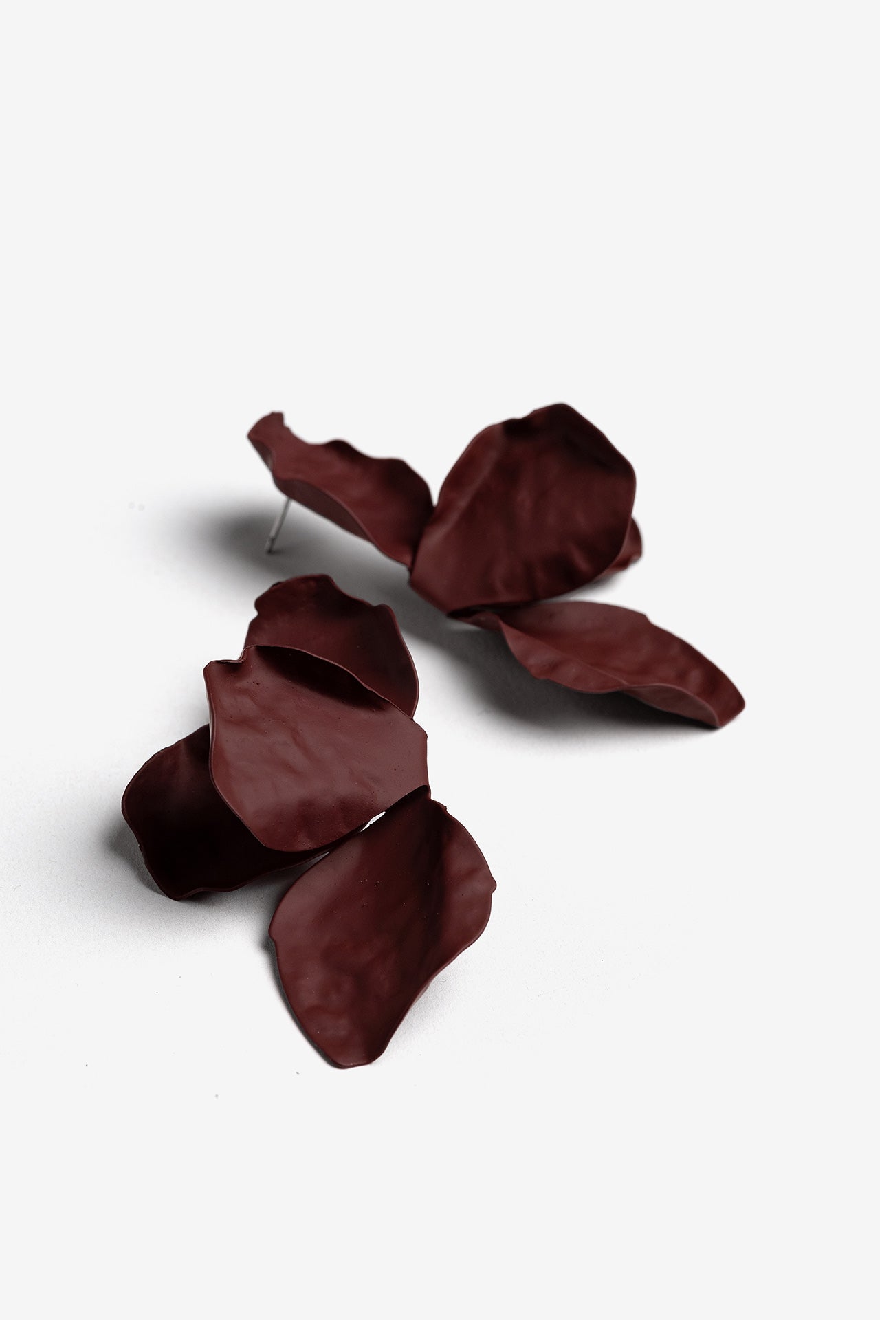 Pendientes Pétalo Burdeos 9113
