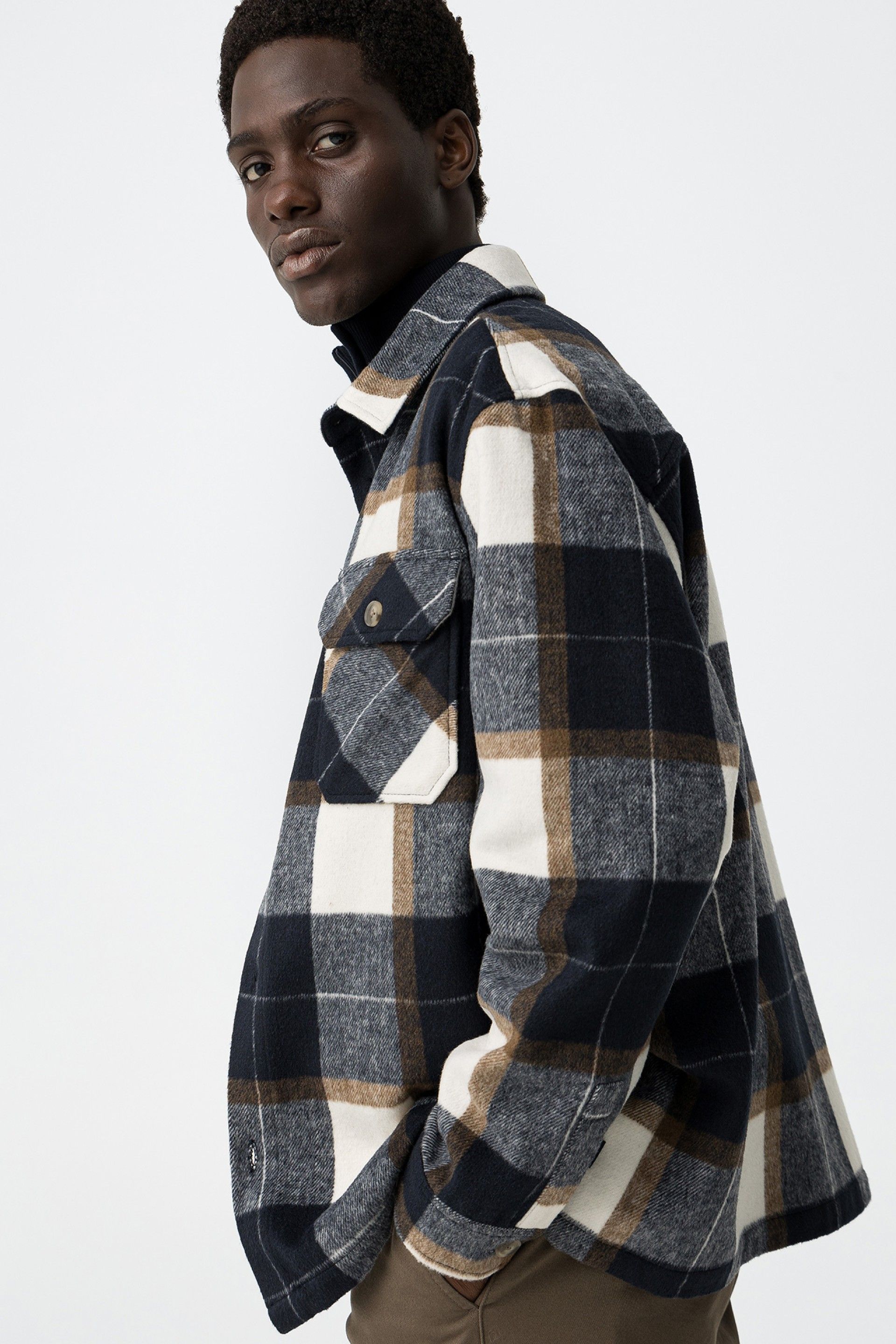Sobrecamisa Cash Cuadros Marino