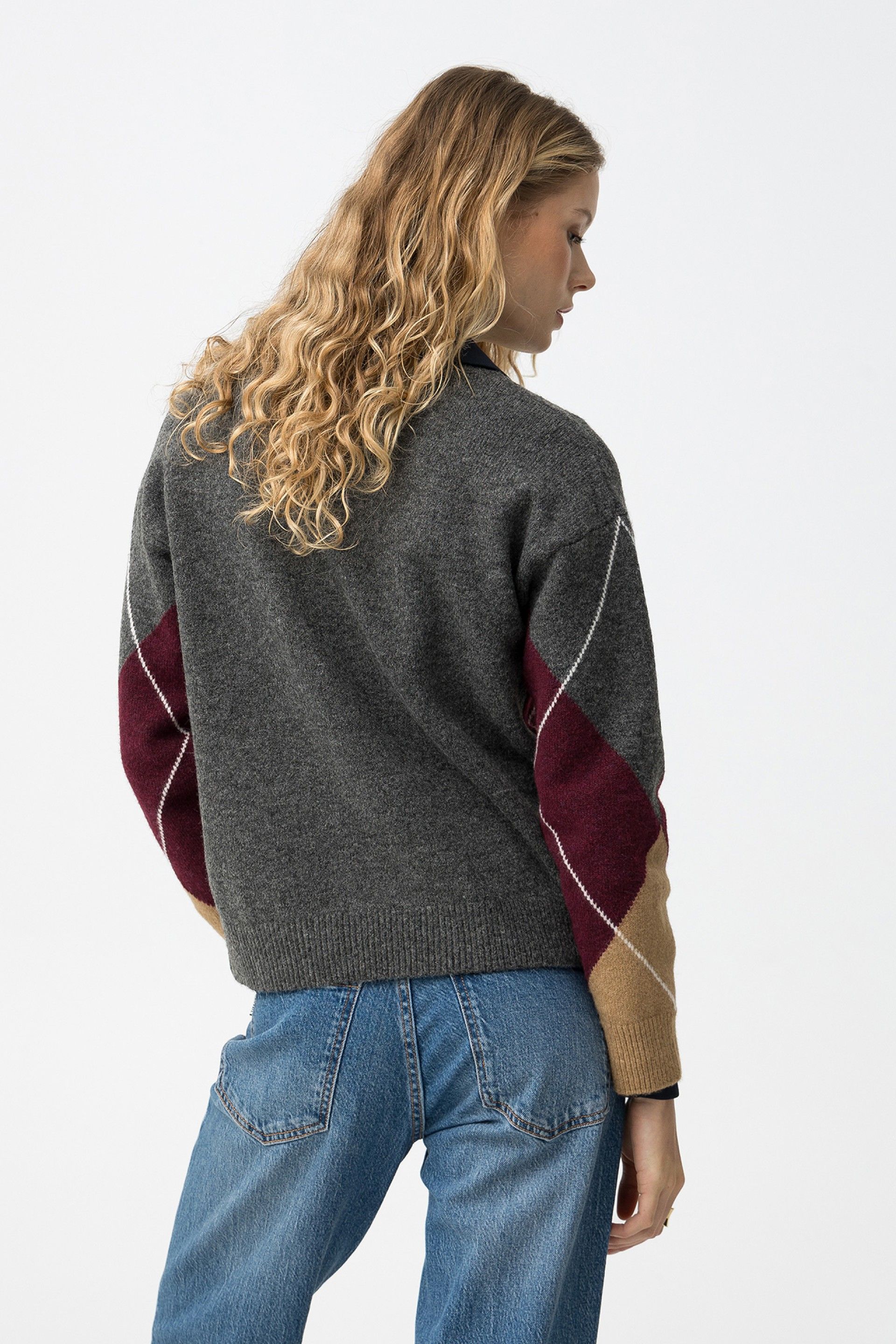 Jersey Rombos Preppy Gris