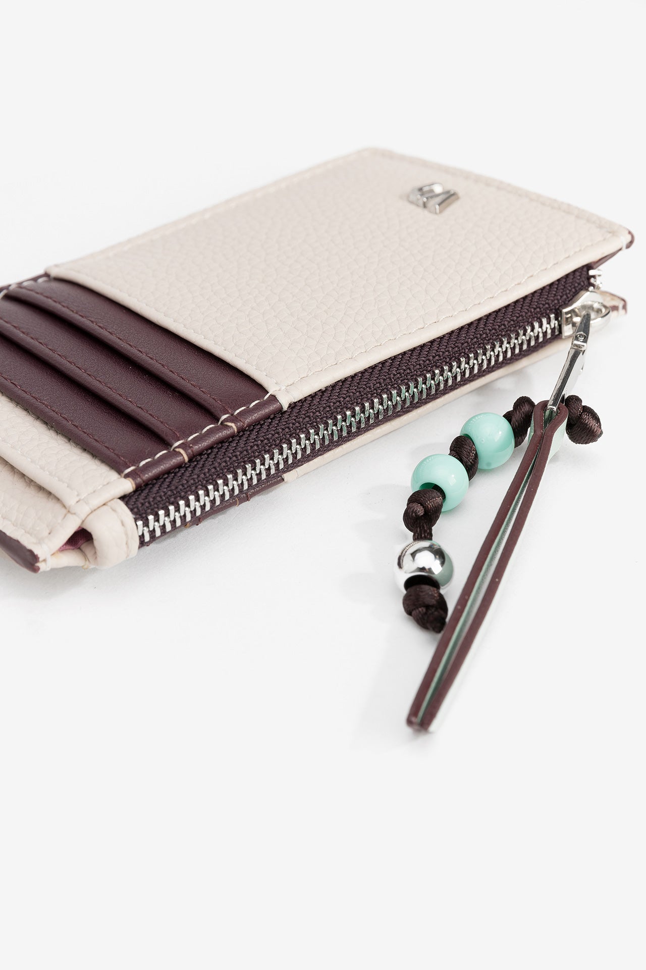 Monedero/Tarjetero Beige/Morado 4303