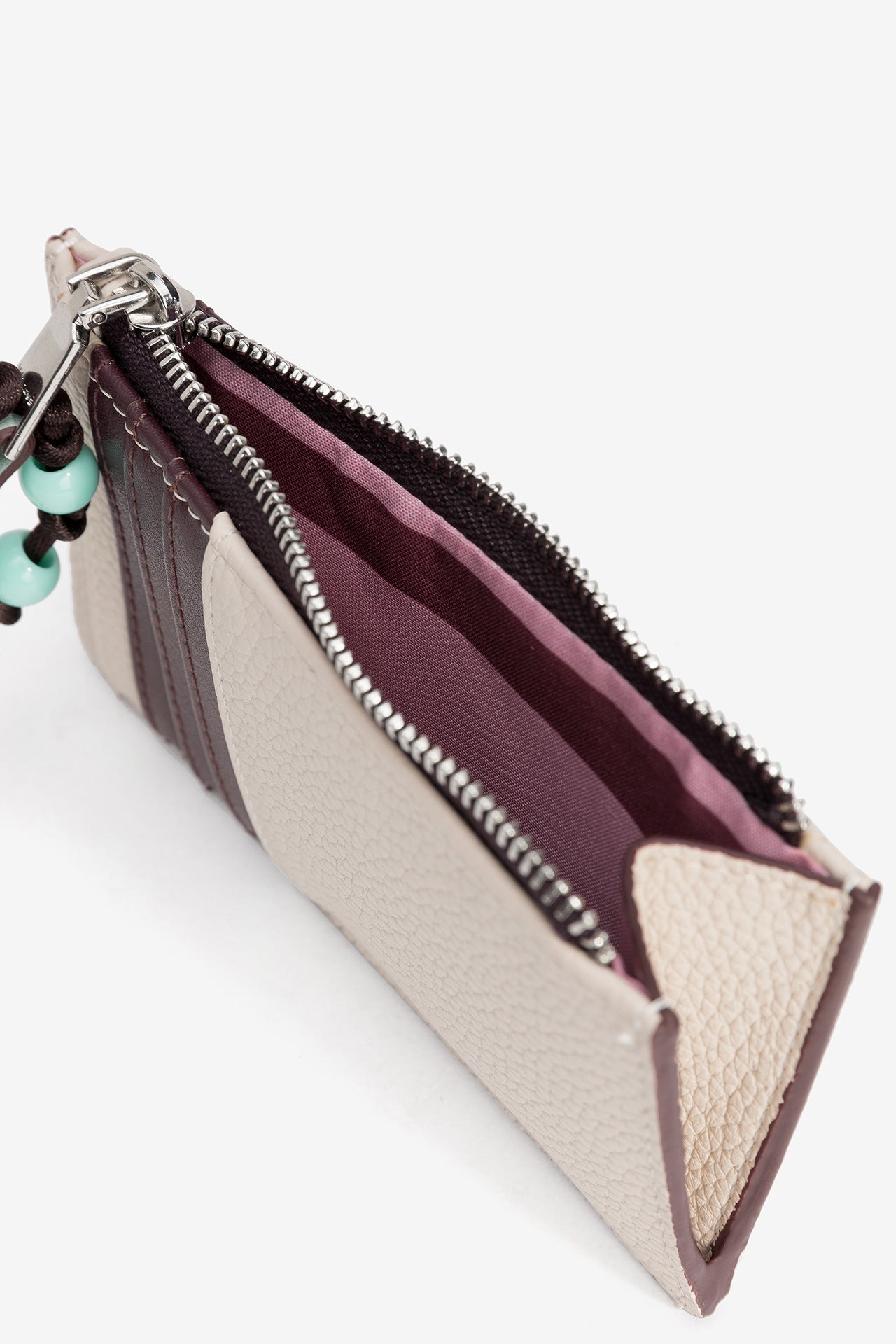 Monedero/Tarjetero Beige/Morado 4303