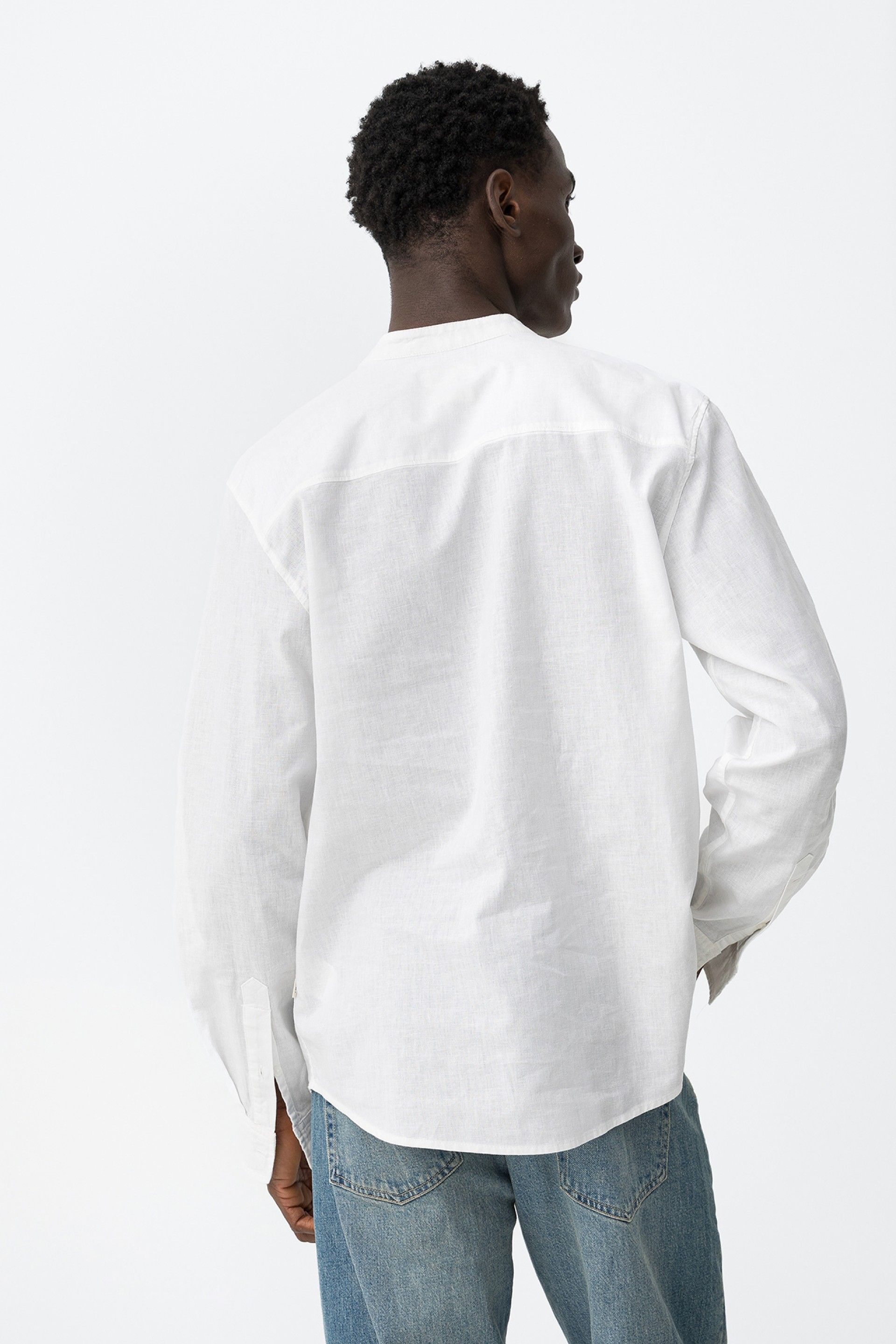 Camisa Lino Bishop Blanca