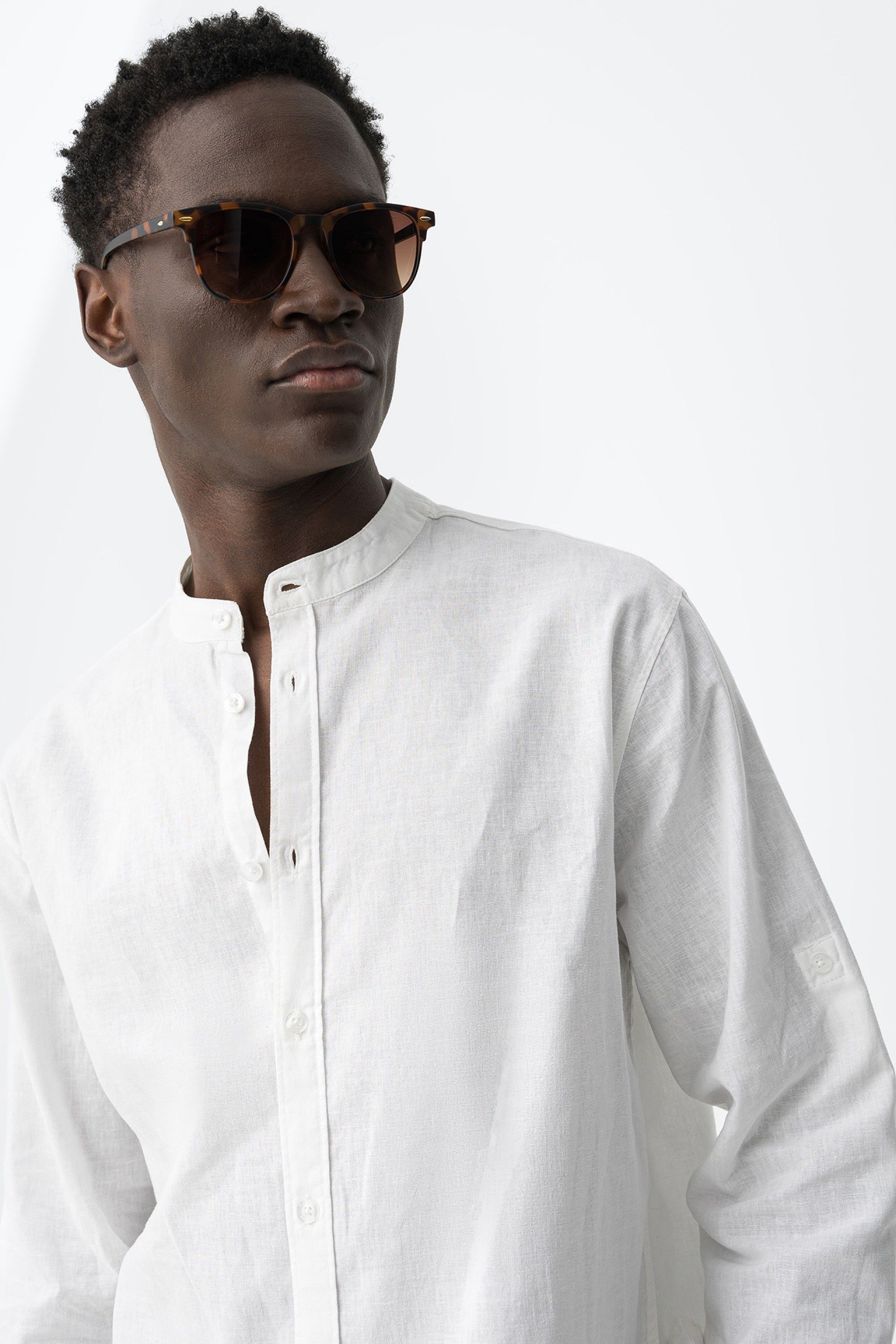Camisa Lino Bishop Blanca