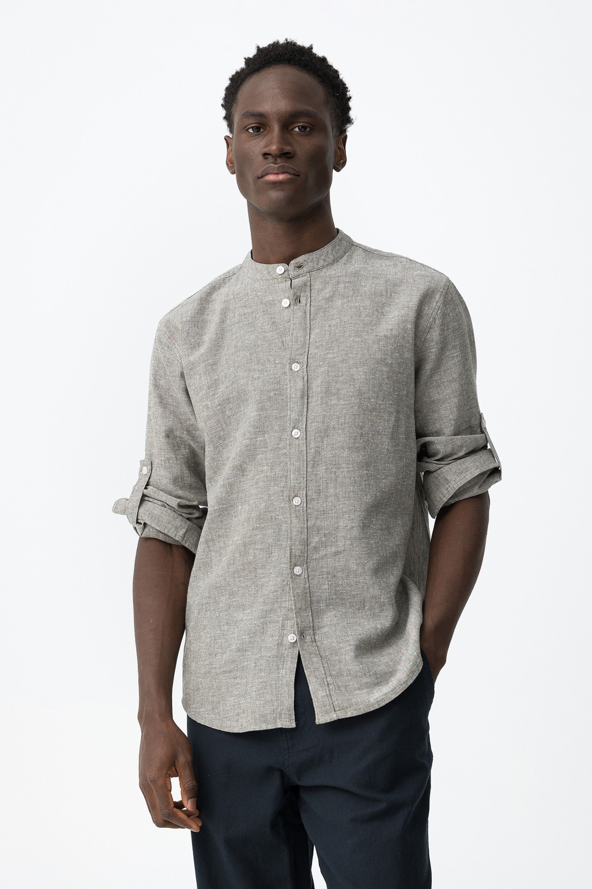 Camisa Lino Bishop Verde