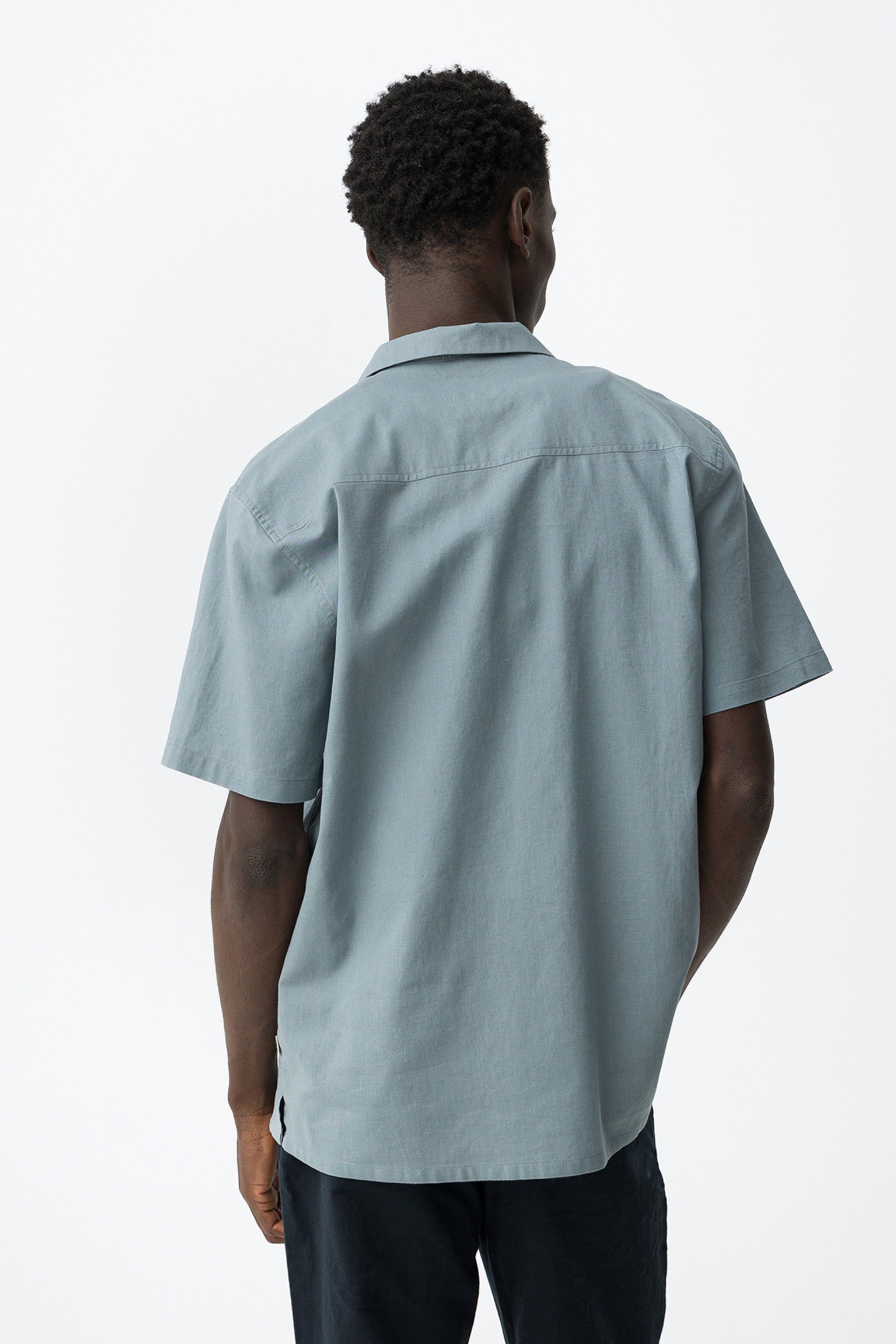 Camisa Lino Matthew Azul