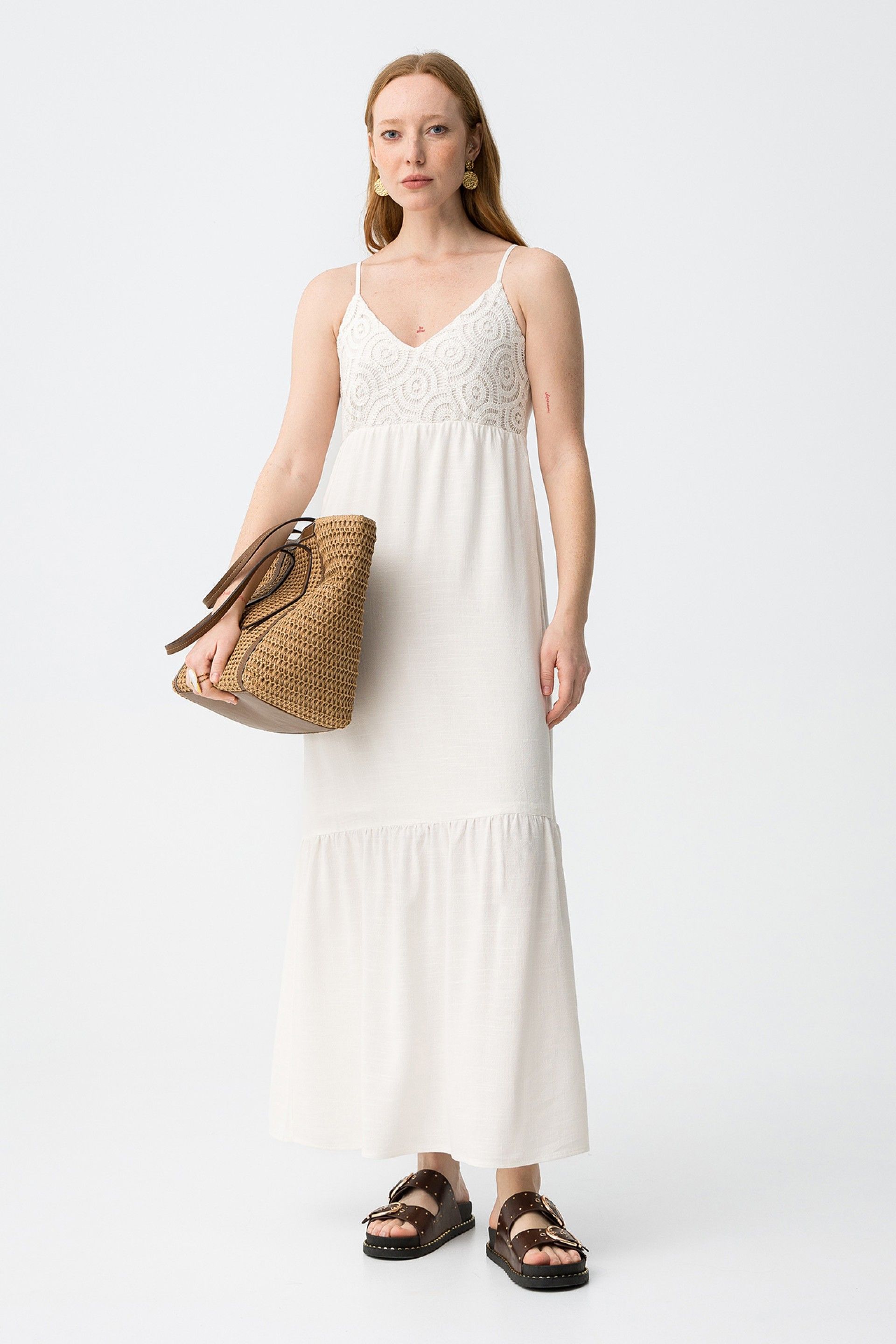 Vestido Border Crudo