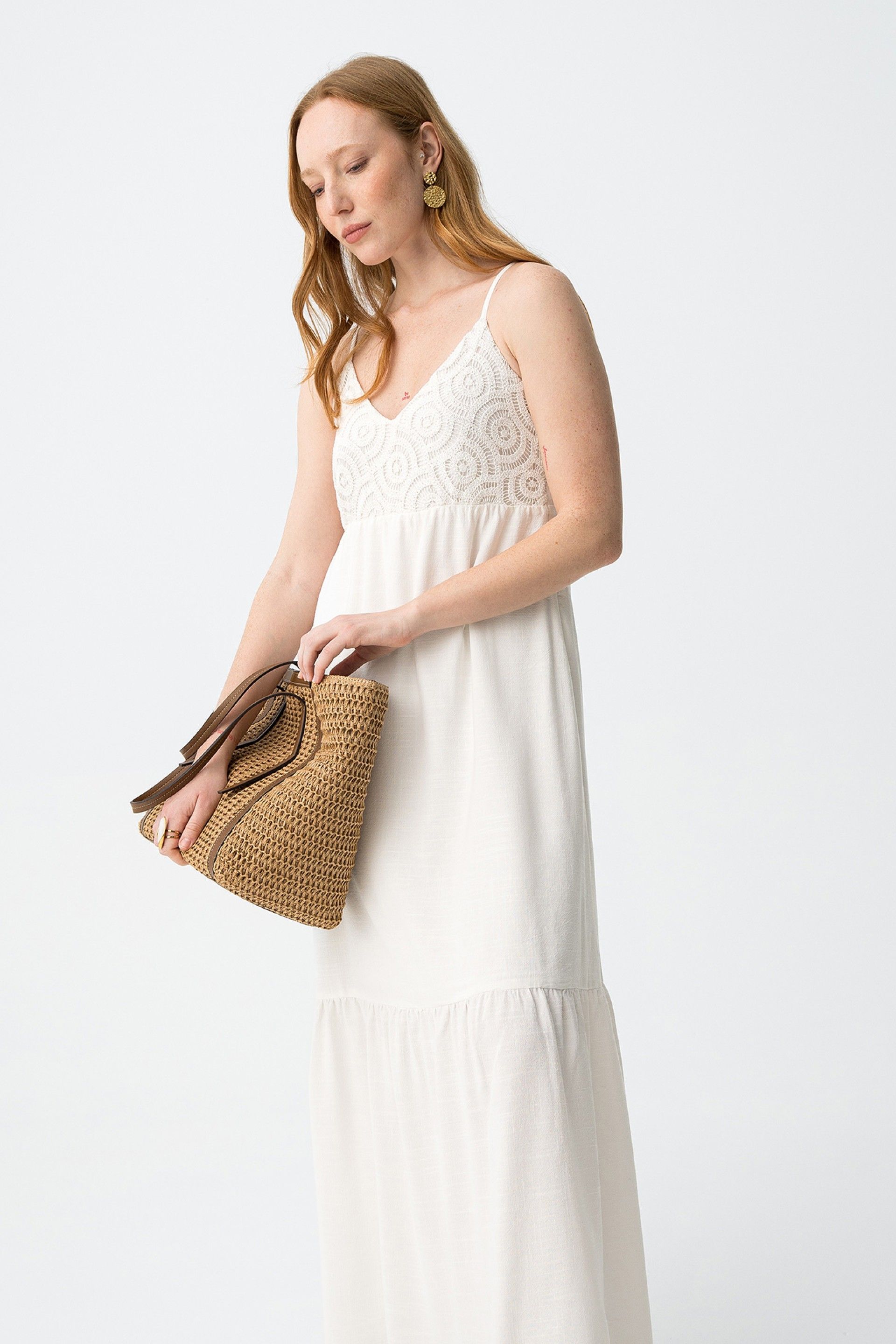 Vestido Border Crudo