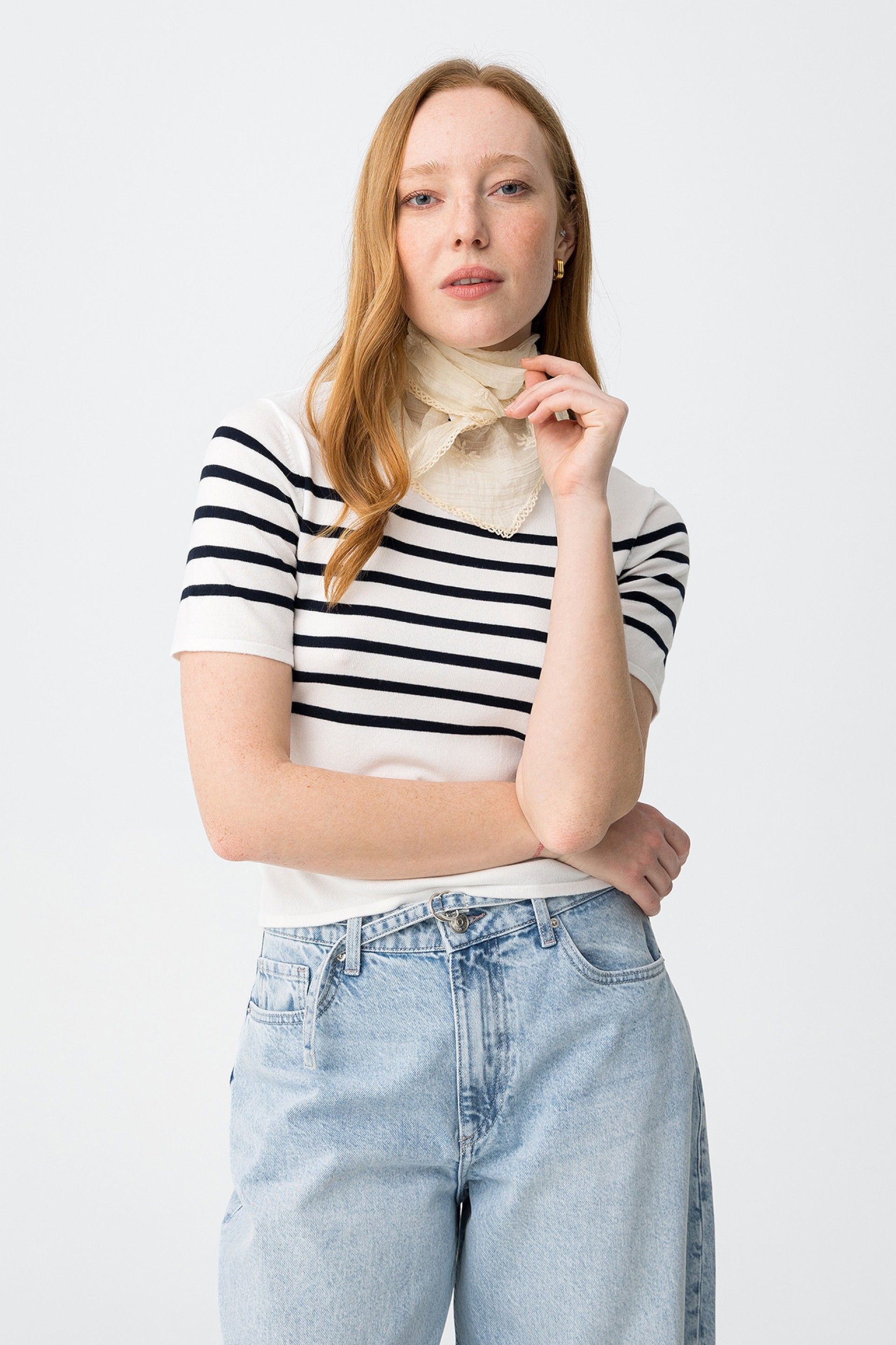 Camiseta Claudie Blanca Rayas