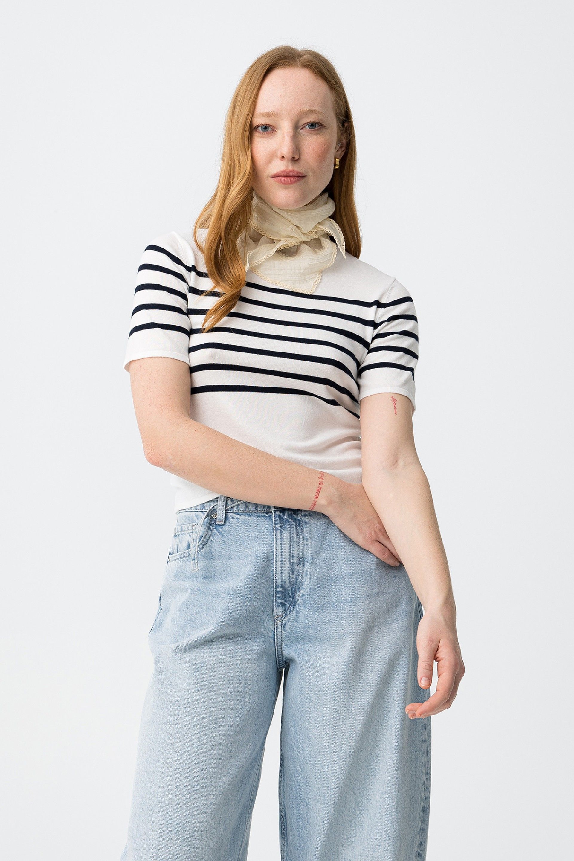 Camiseta Claudie Blanca Rayas