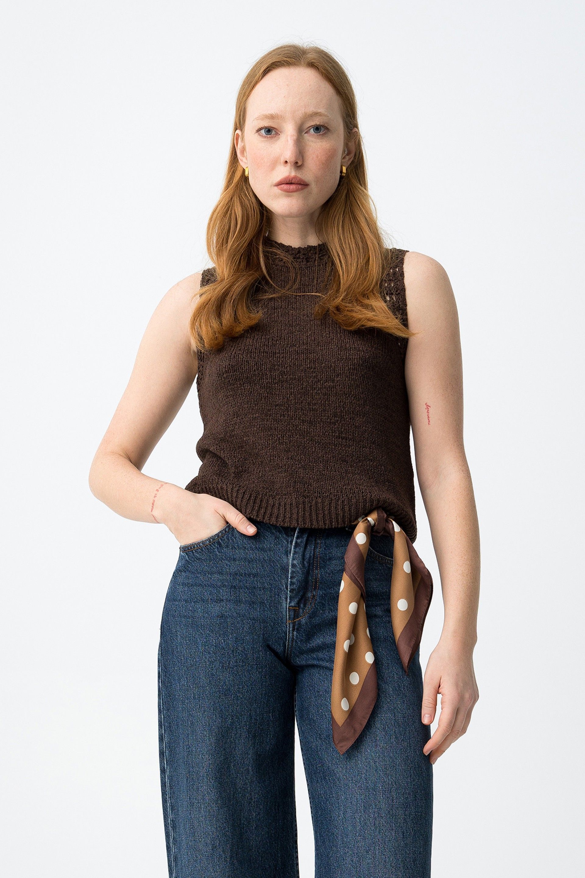 Chaleco Punto Baella Chocolate