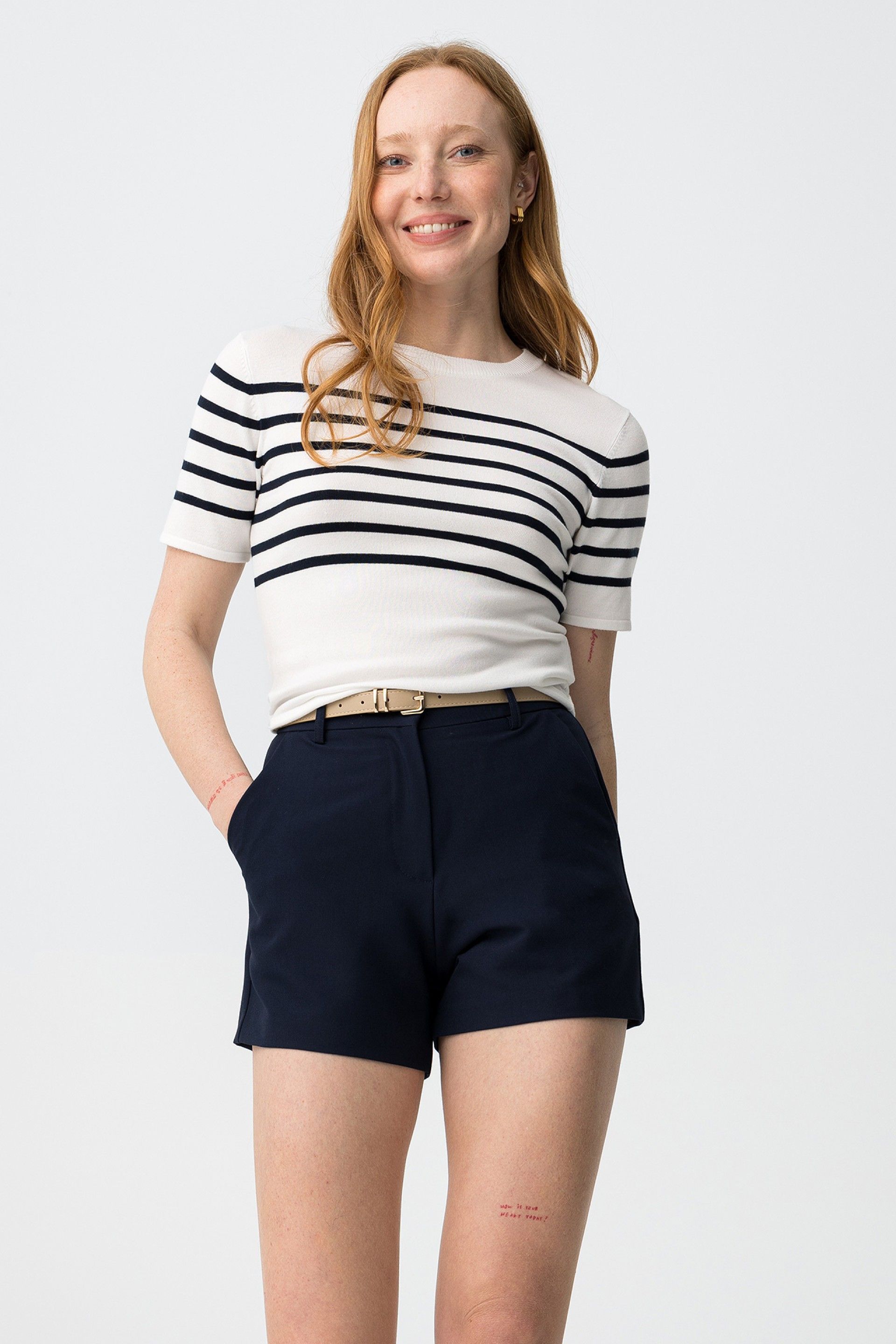 Short Fabby Marino + Cinturón