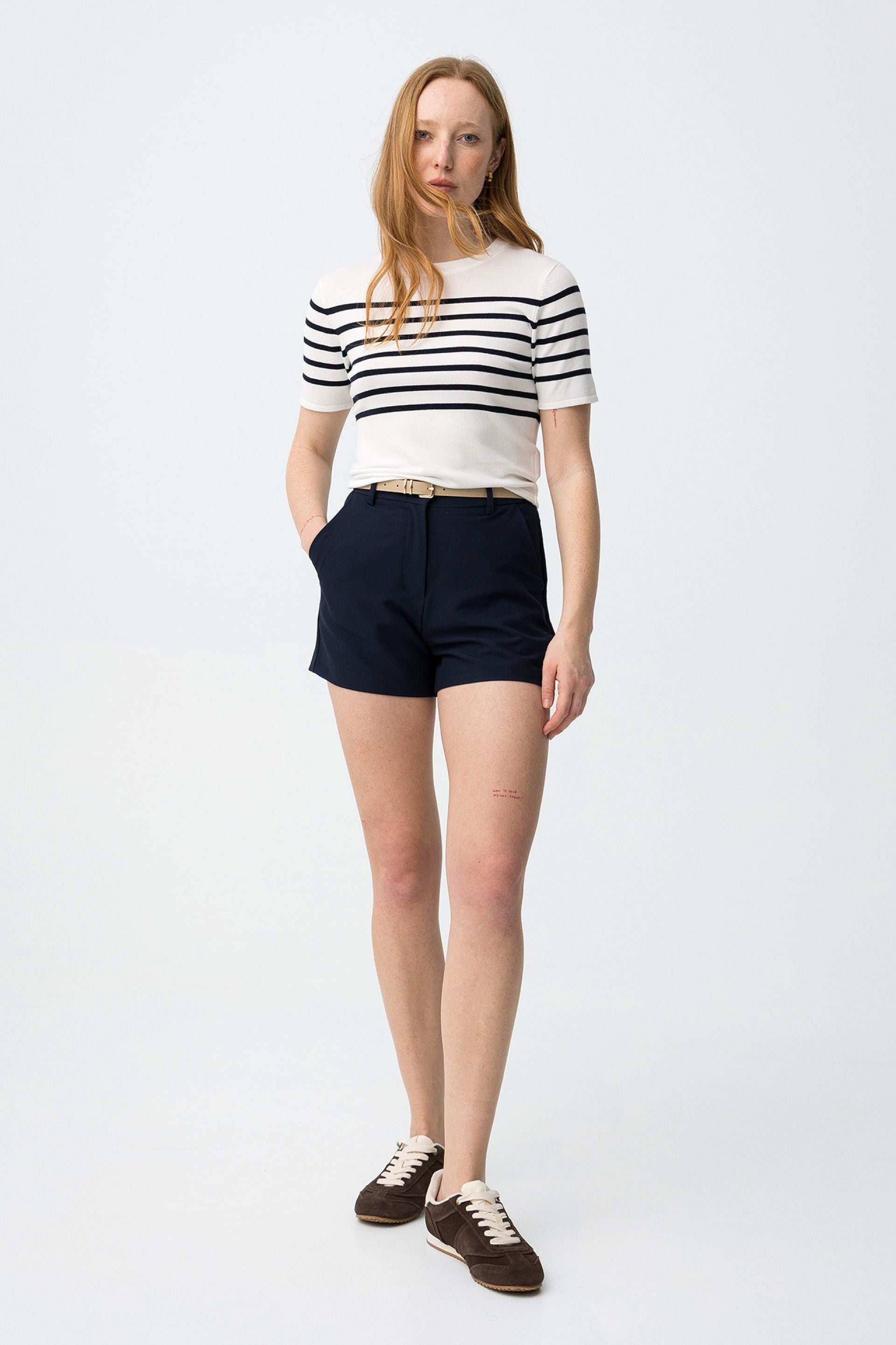 Short Fabby Marino + Cinturón