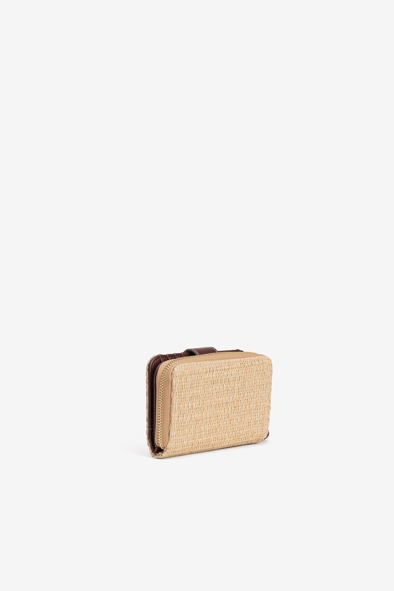 Monedero Rafia Beige/Naranja 4398
