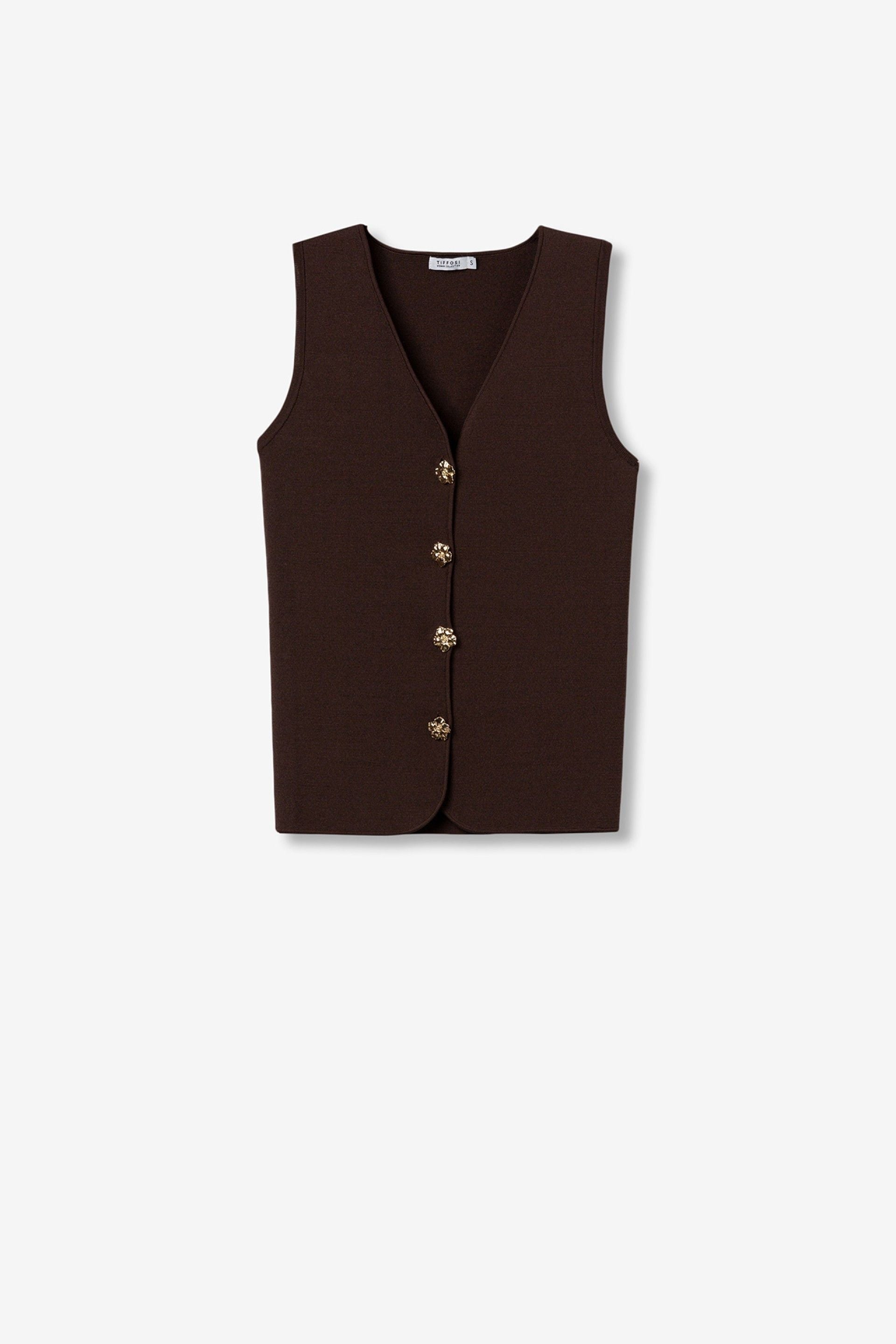 Chaleco Fleur Chocolate