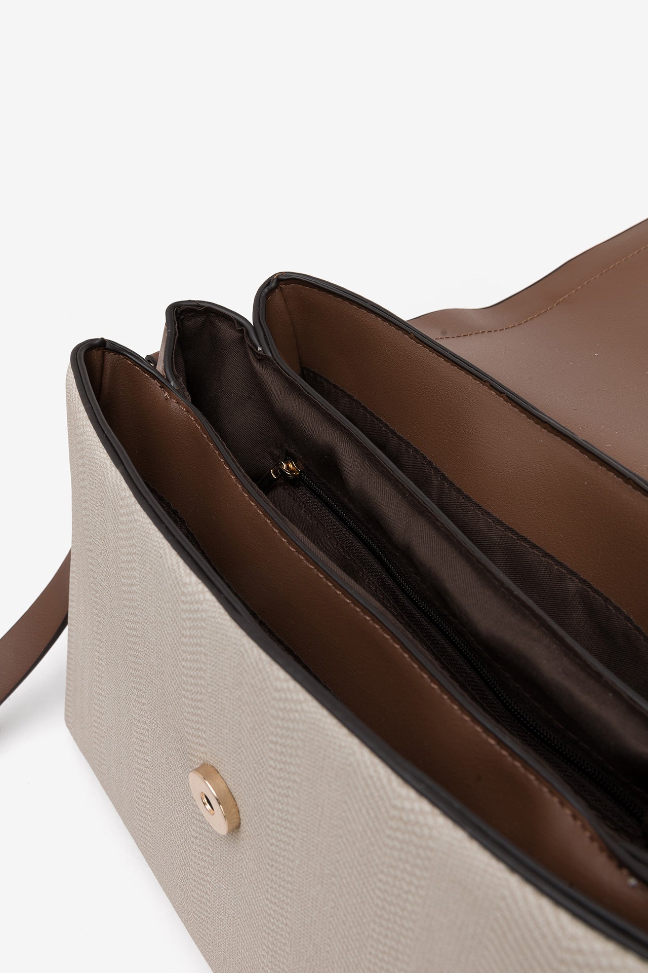 Bandolera Solapa Beige 5058