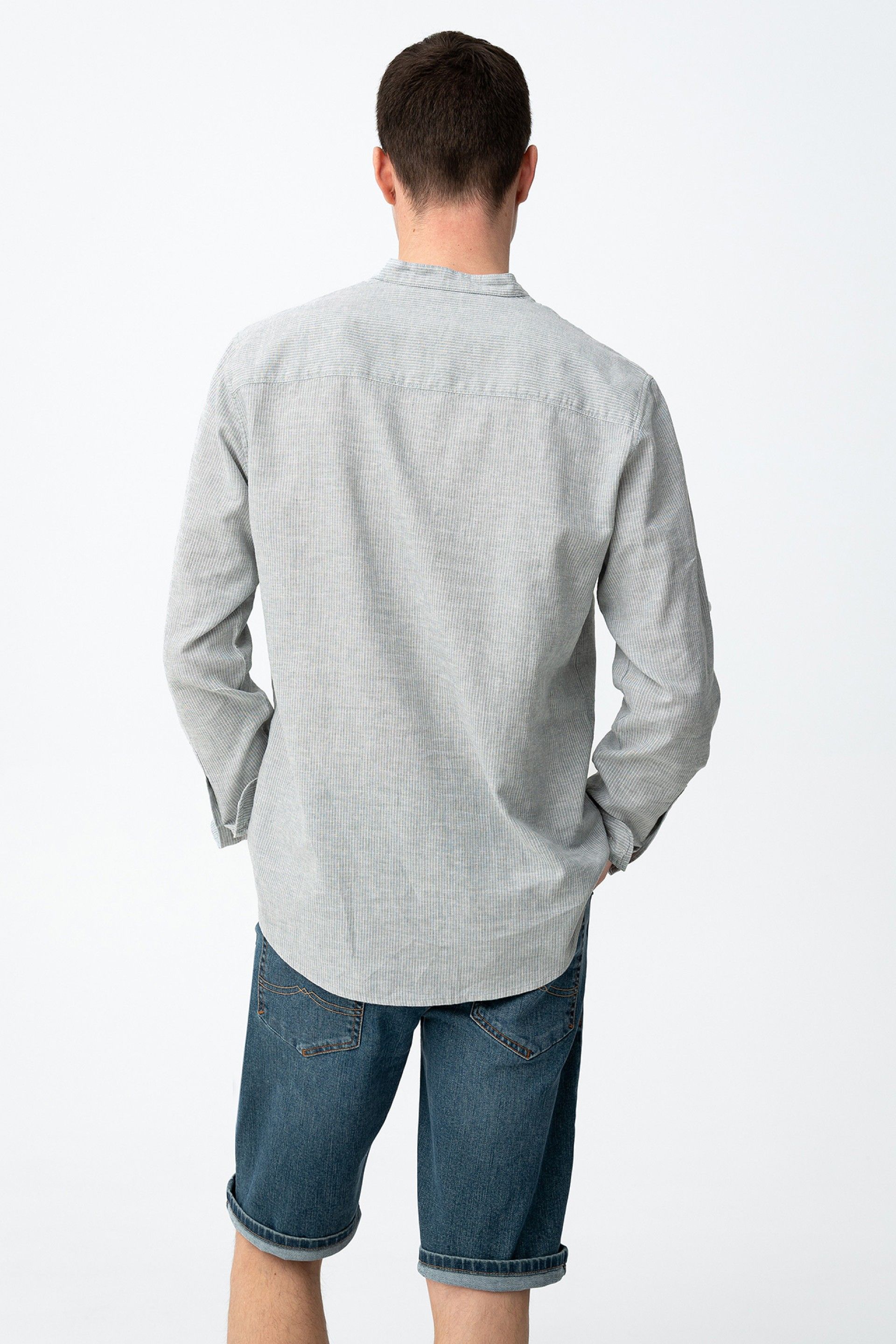 Camisa Virgil Rayas Azul