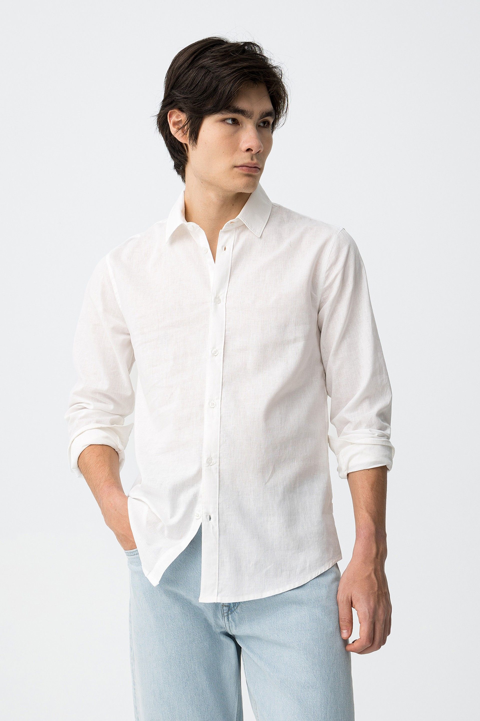 Camisa Porter Lino Blanca