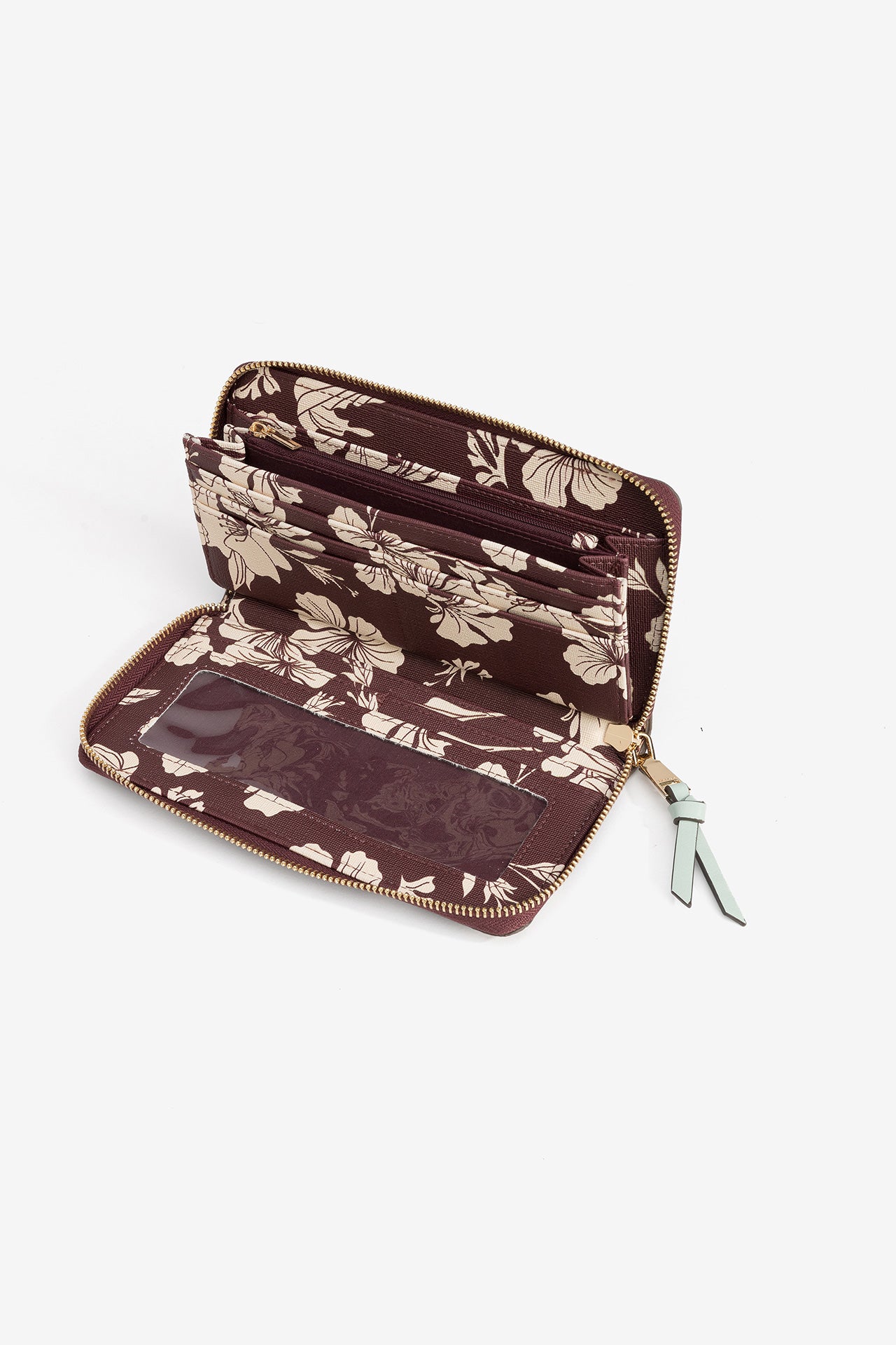 Monedero Grande Floral Morado 4405