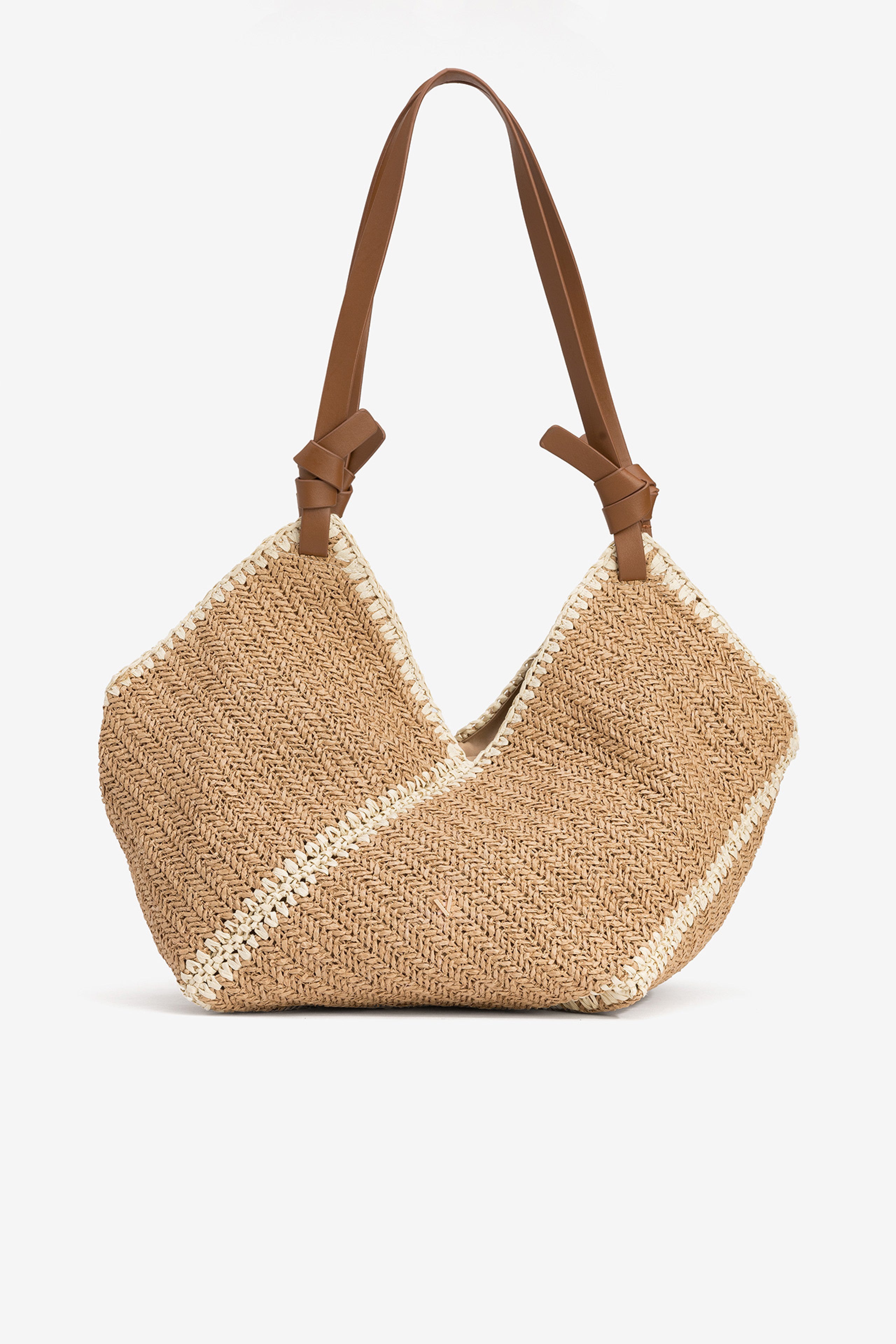 Bolso Capazo Trenzado Beige 5068