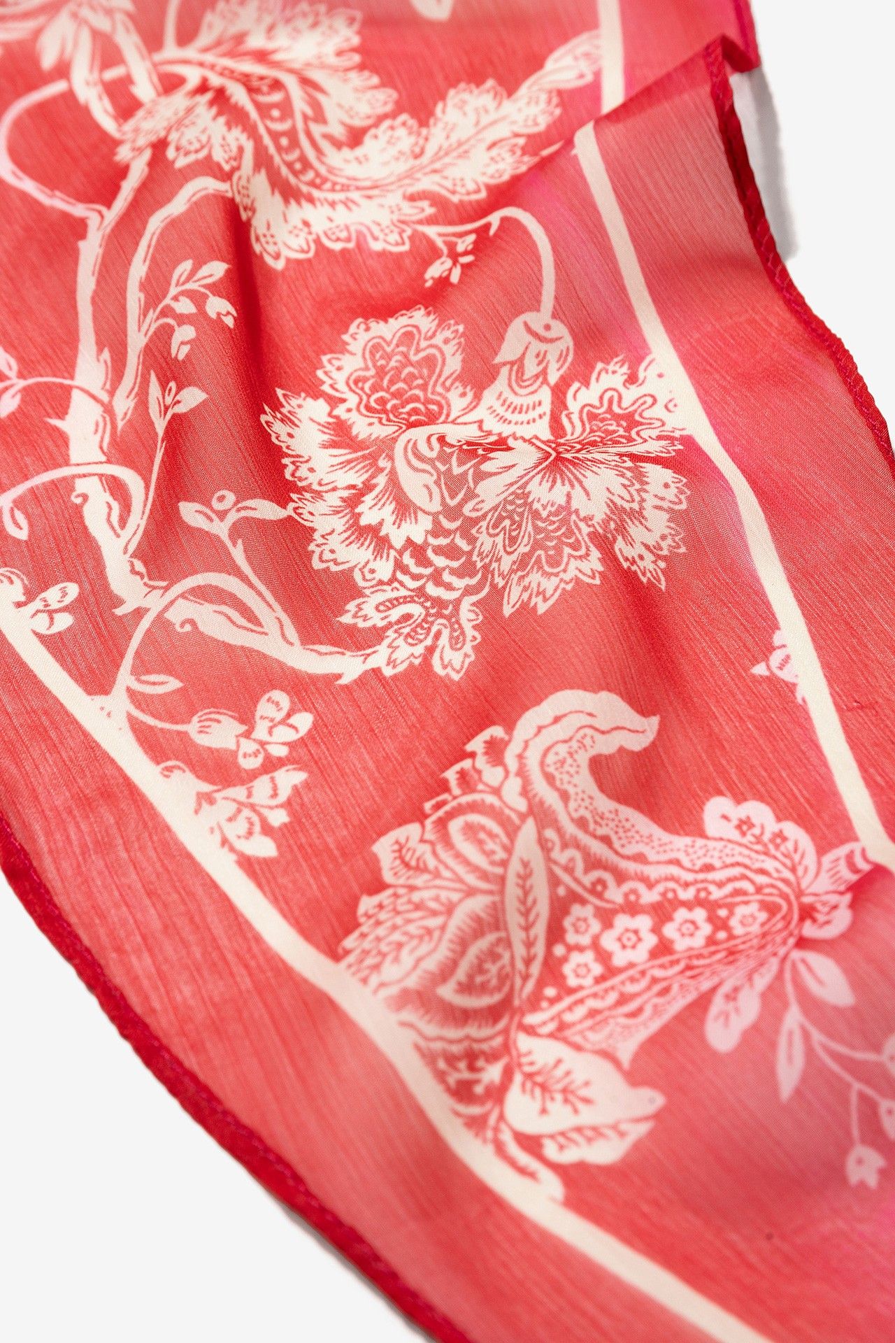 Pañuelo Cuello Floral Rojo 311