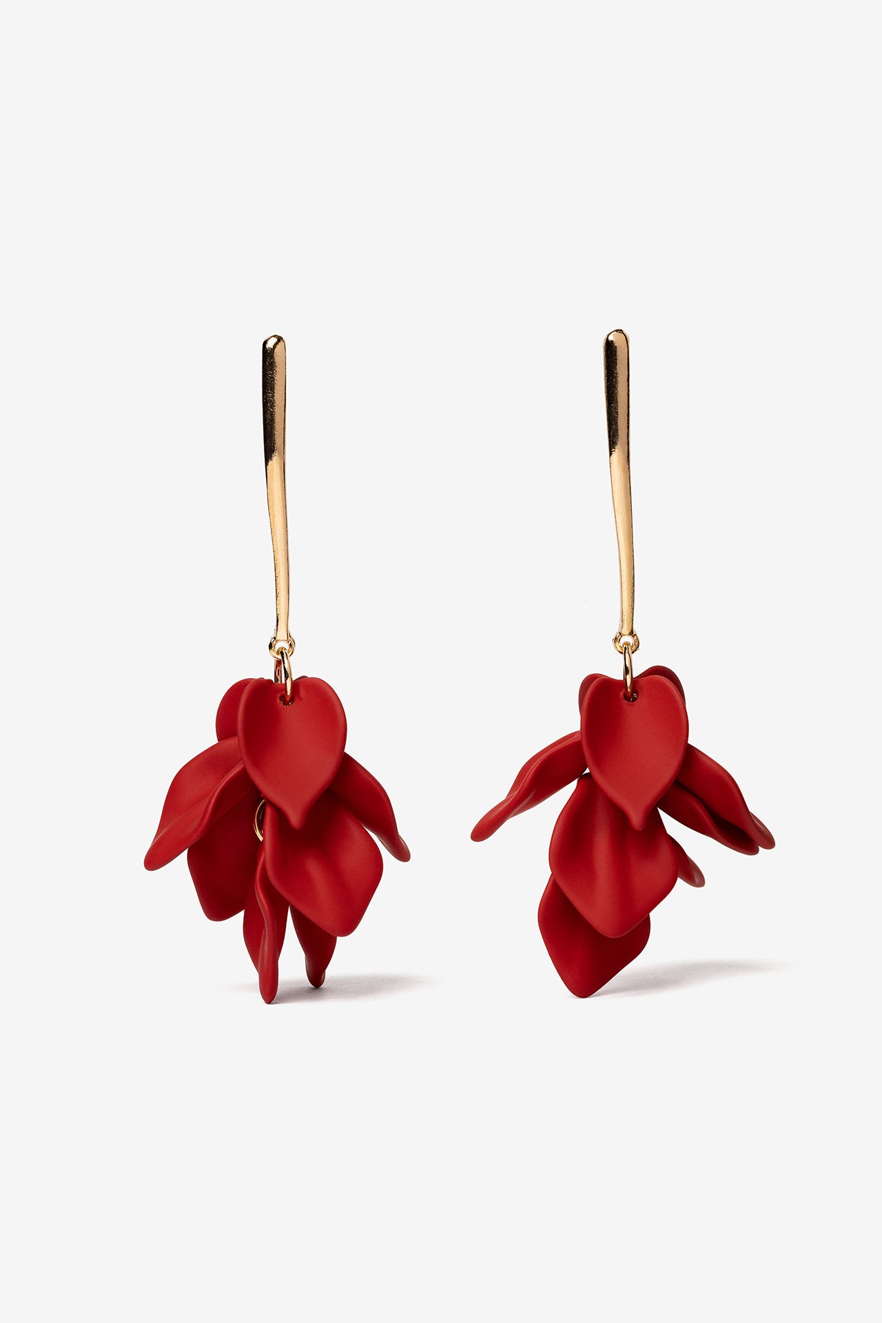 Pendientes Pétalos Rojos  9596