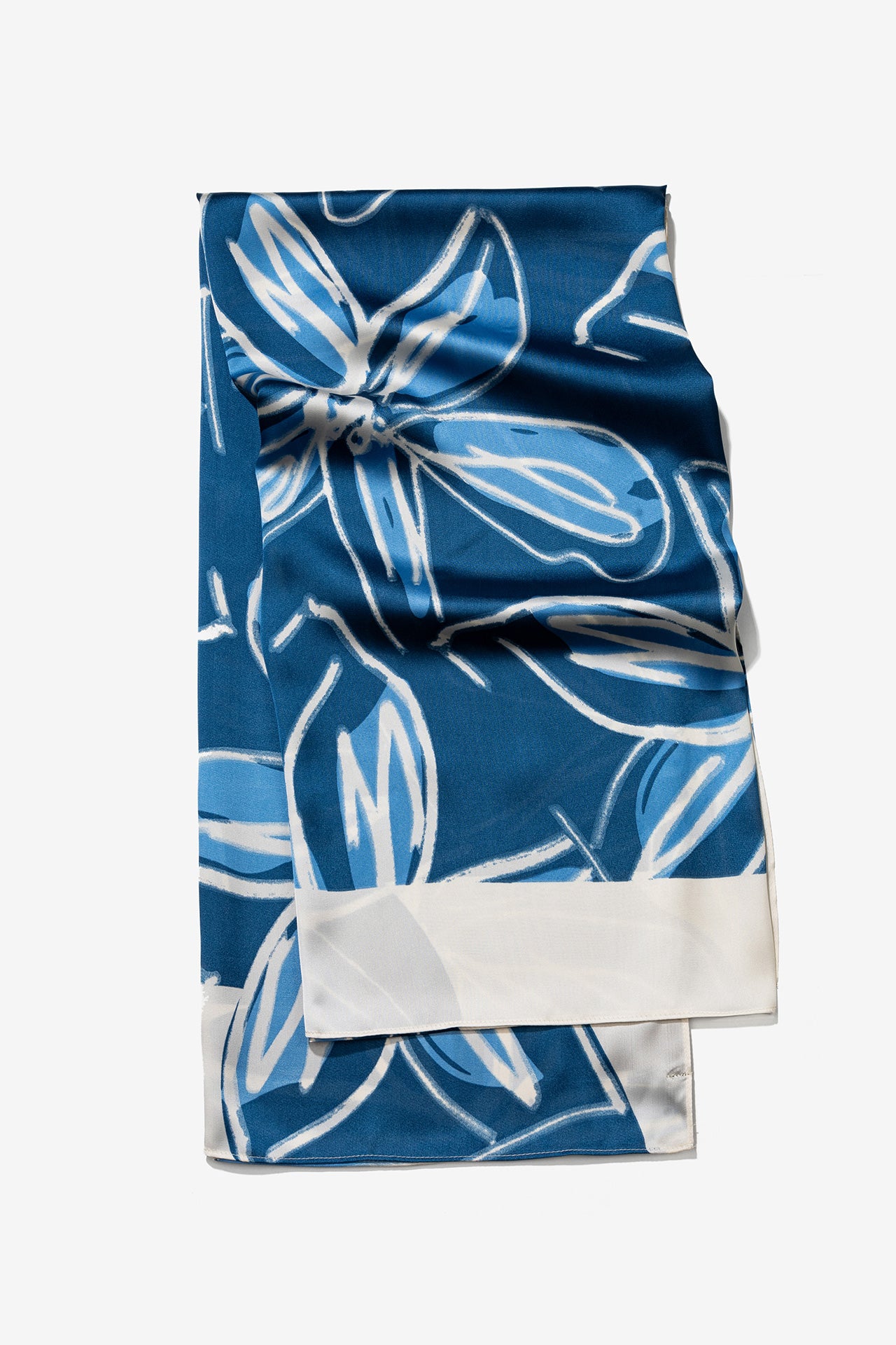 Pañuelo Grande Azul Flores 2679