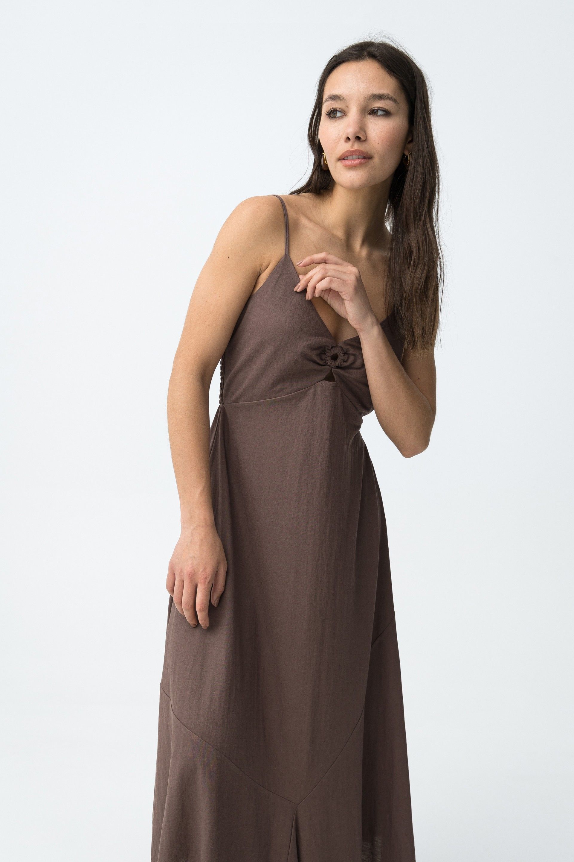 Vestido Aggron Marrón
