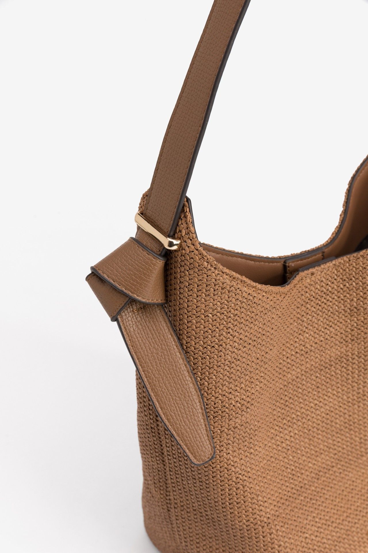 Bolso Trenzado Beige Oscuro 5071