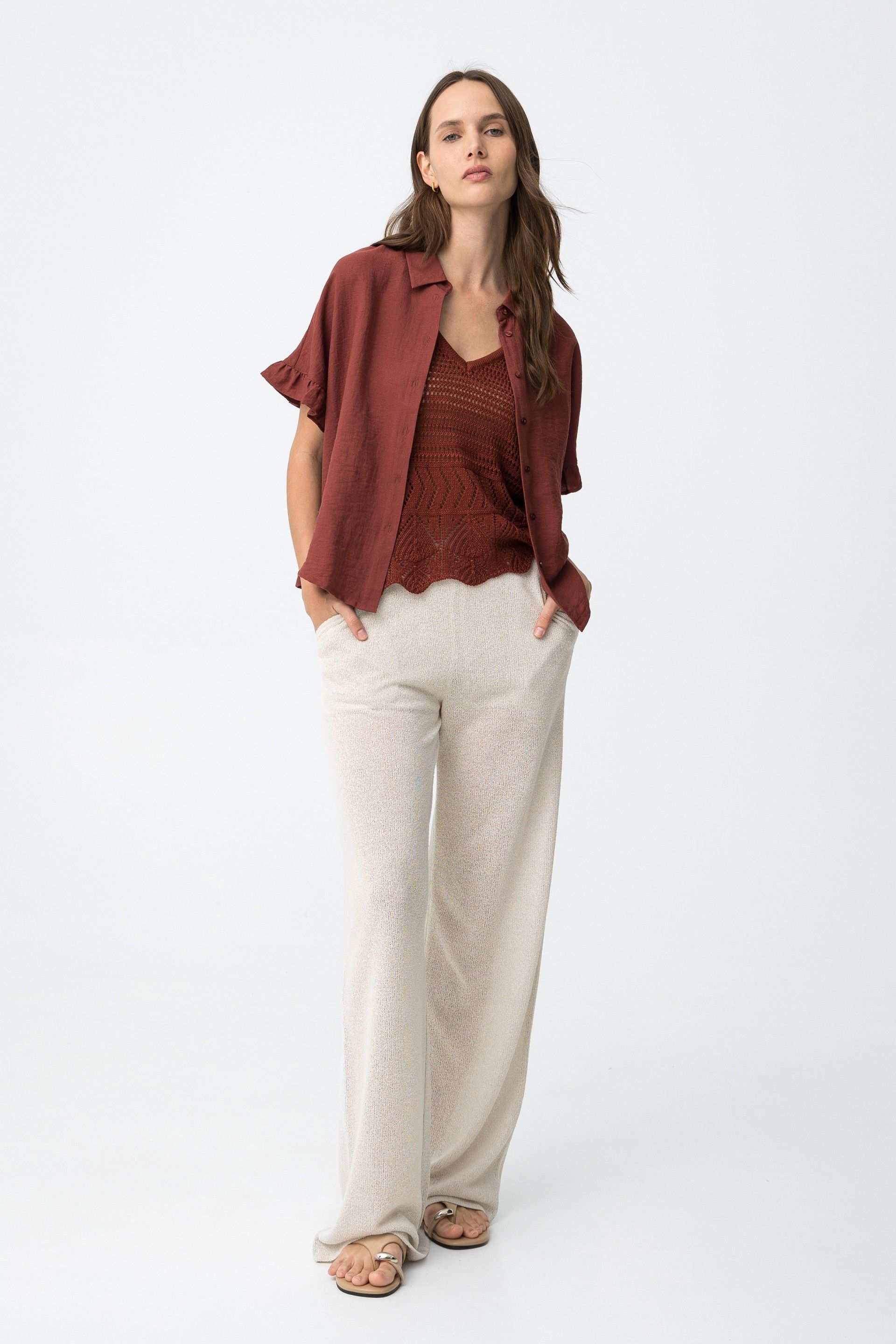 Pantalón Punto Taky Beige