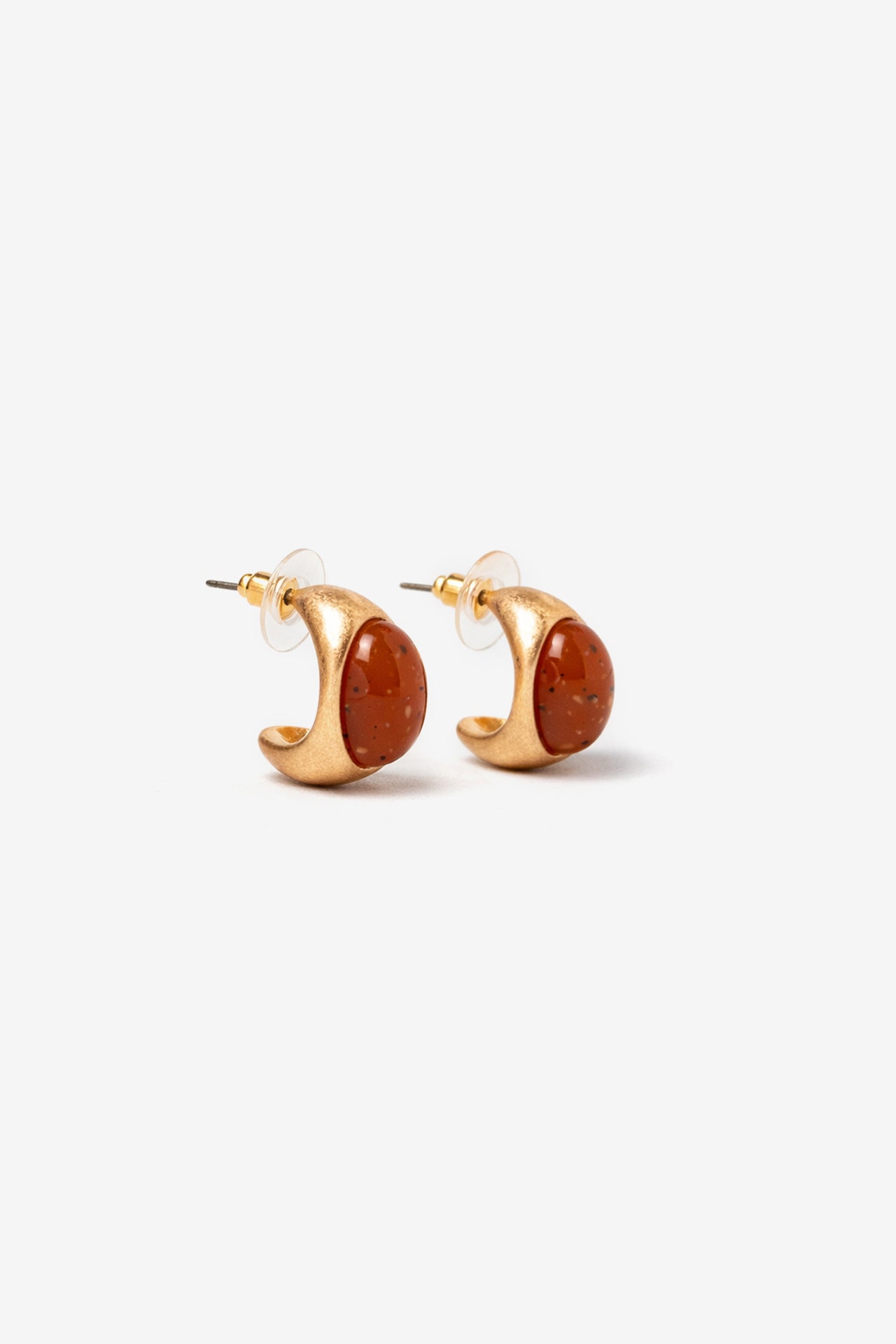 Pendientes Ovalado Naranja 9880