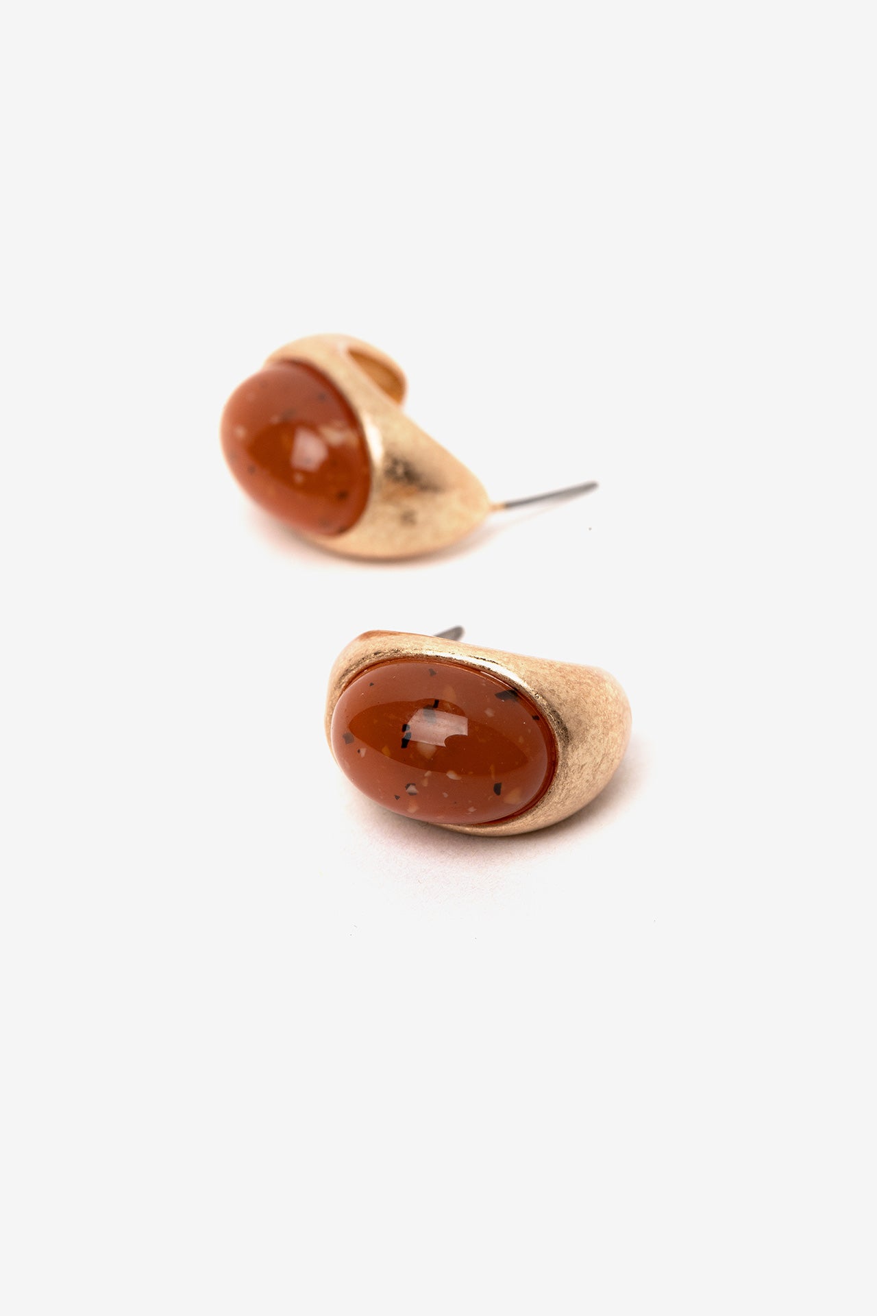 Pendientes Ovalado Naranja 9880