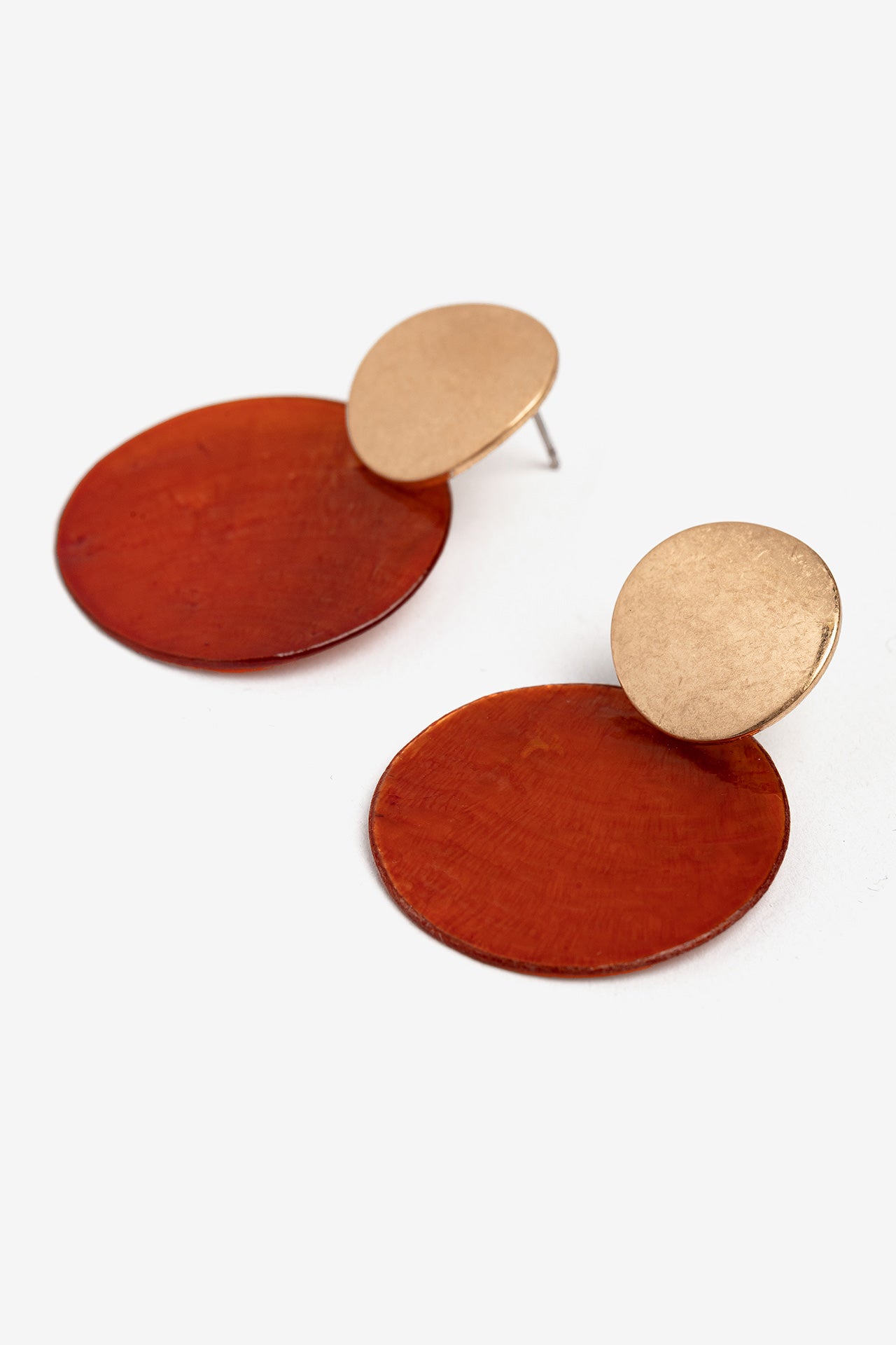 Pendientes Círculo Naranja 10397