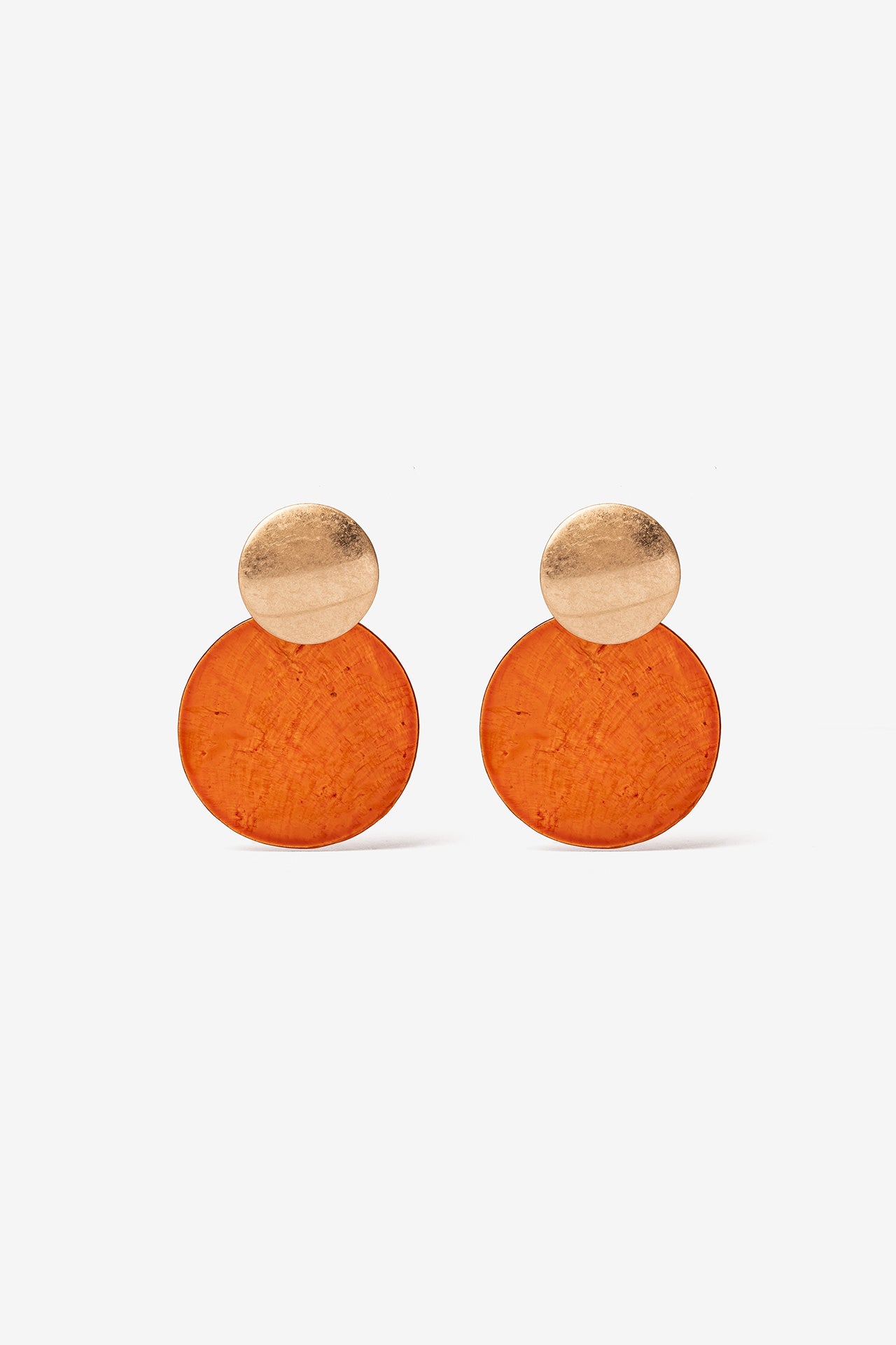Pendientes Círculo Naranja 10397