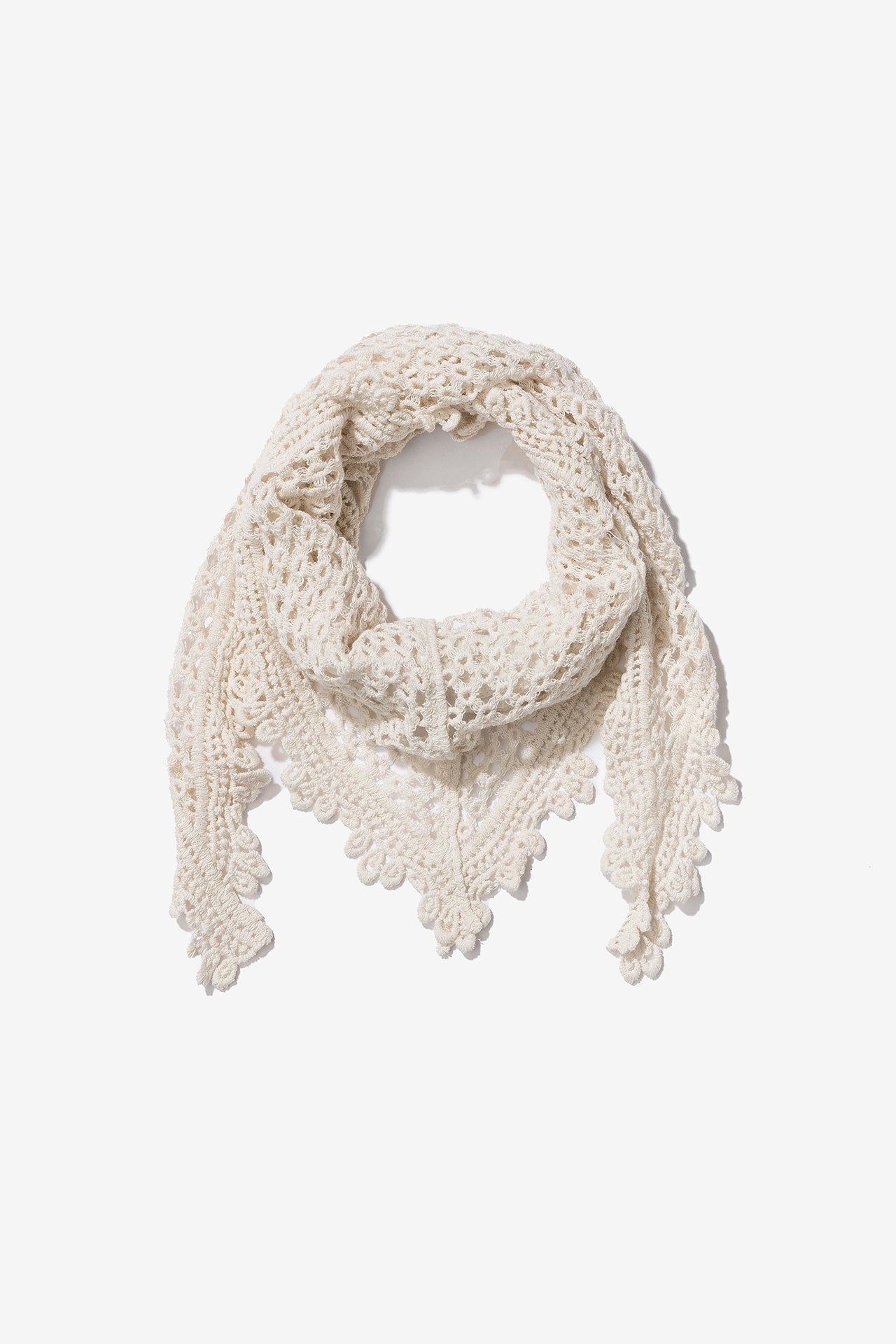 Pañuelo Crochet Crudo 413