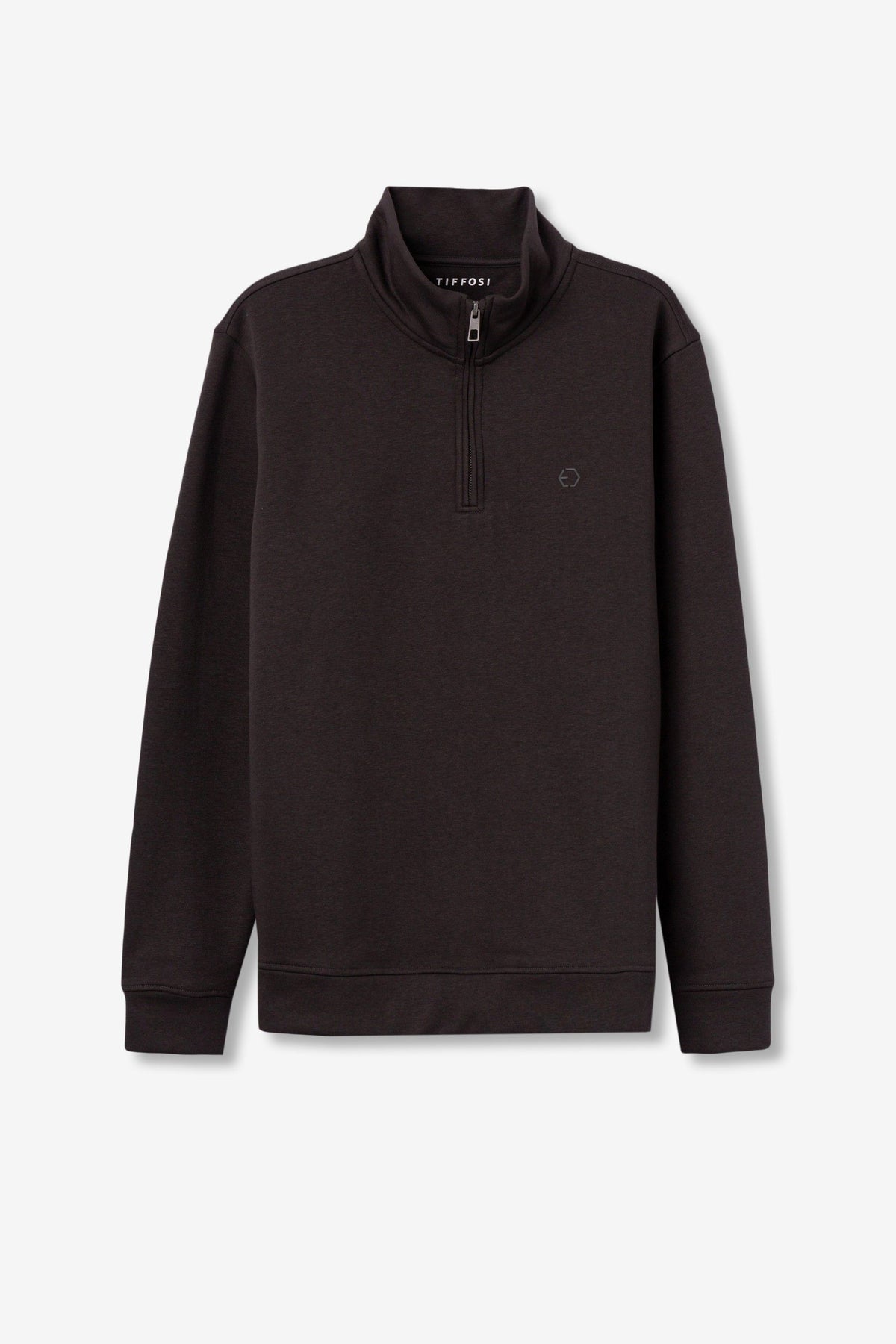 Sudadera Jamir Cuello Cremallera Marrón Oscuro