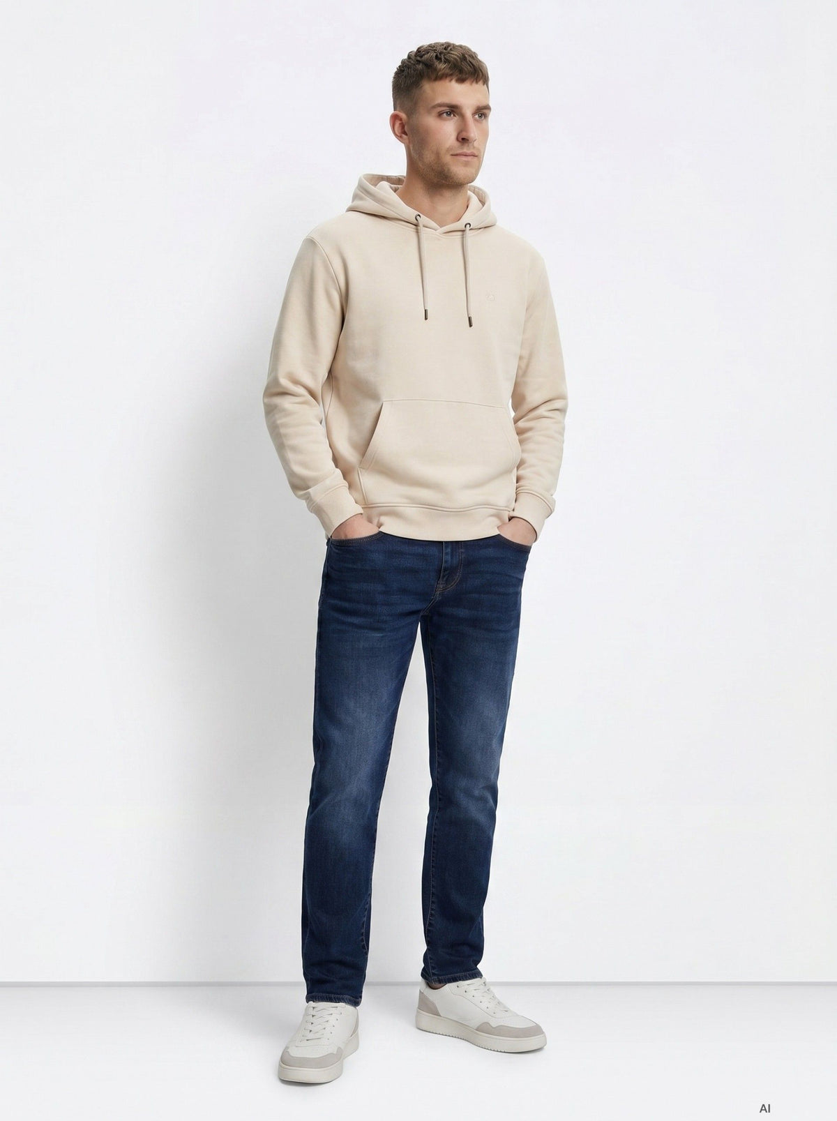 Sudadera Capucha Jameson Beige Clarito