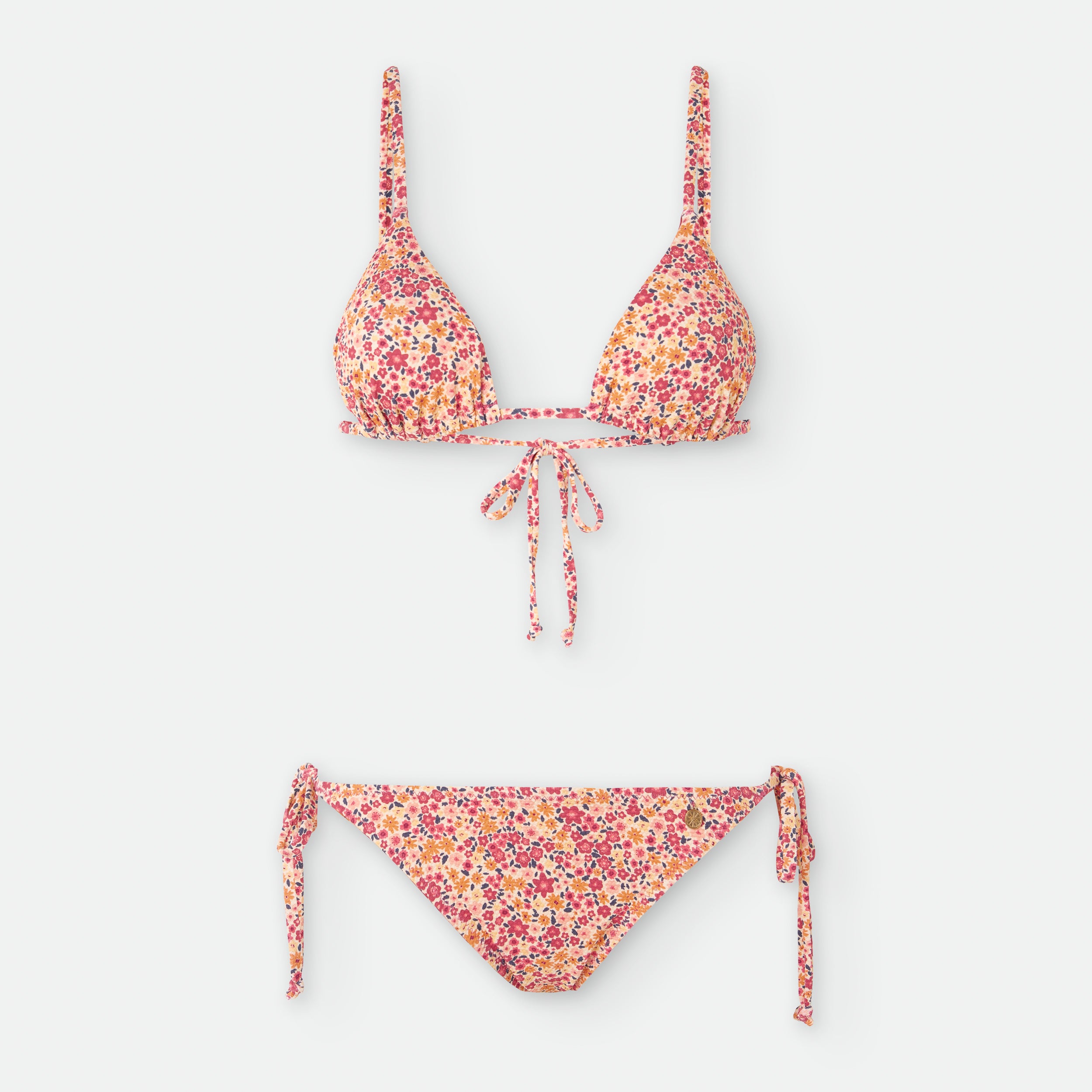 Bikini Triangulo Flores Rosa