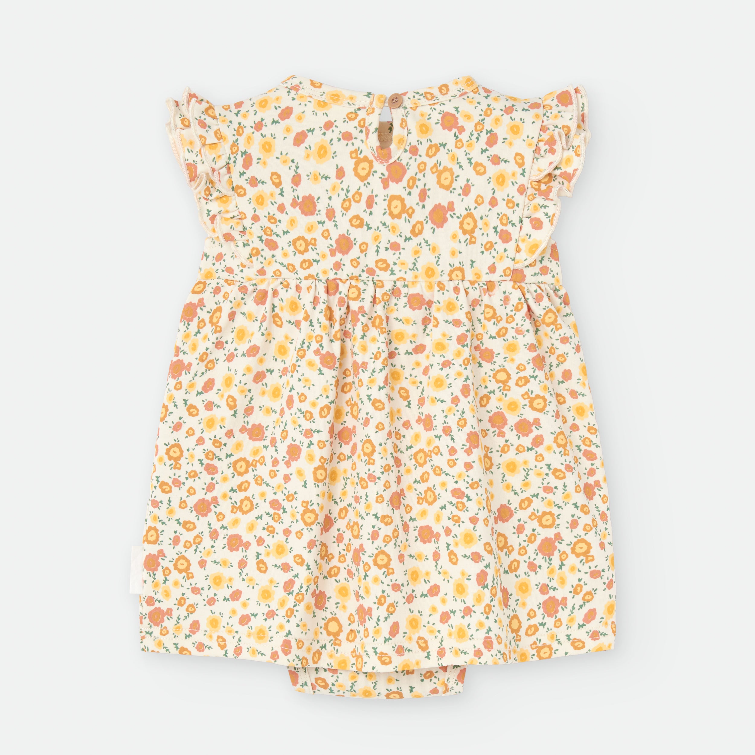 Vestido Florecitas Naranja Baby