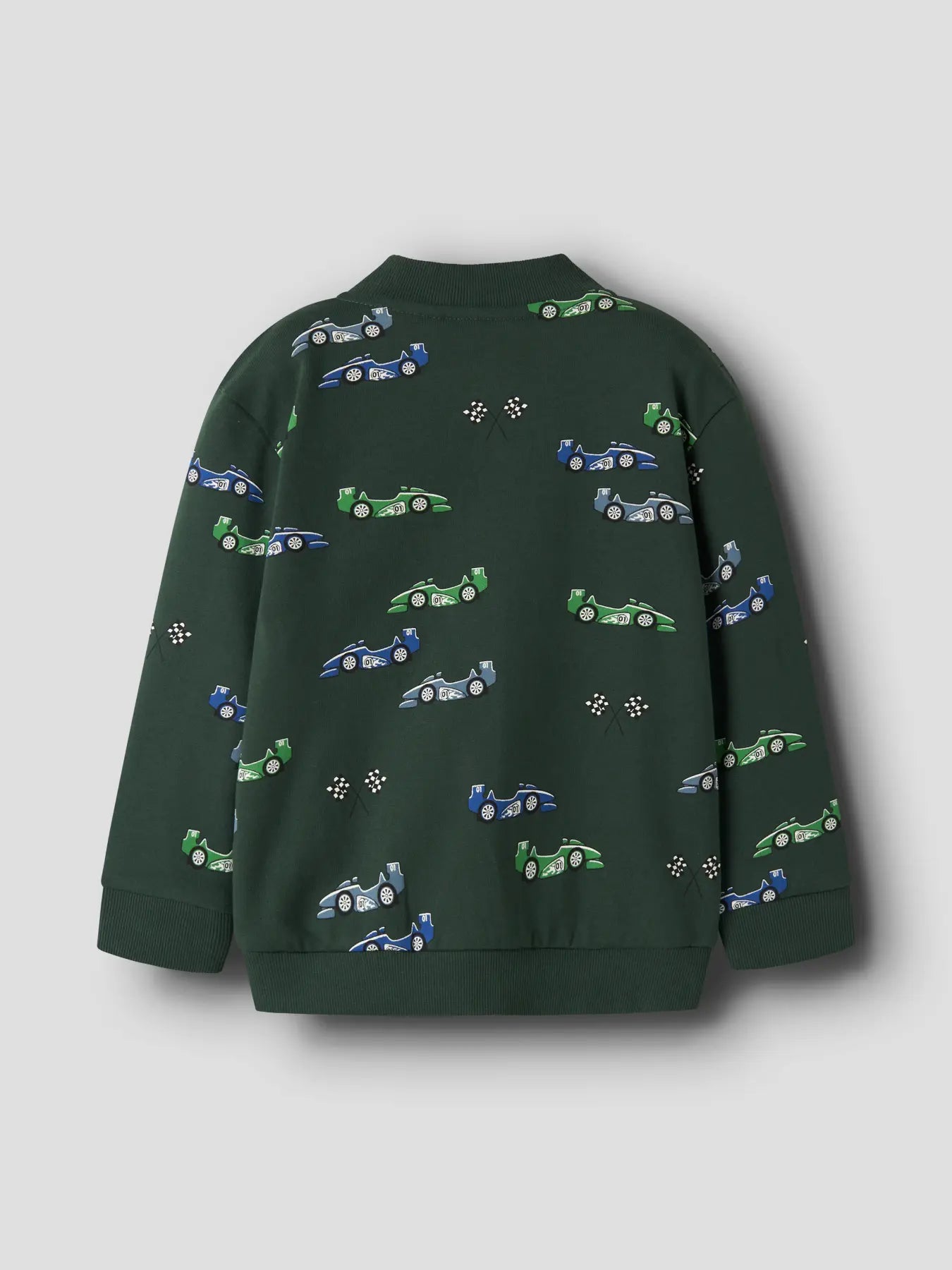 Sudadera Cremallera Coches Verde Mini