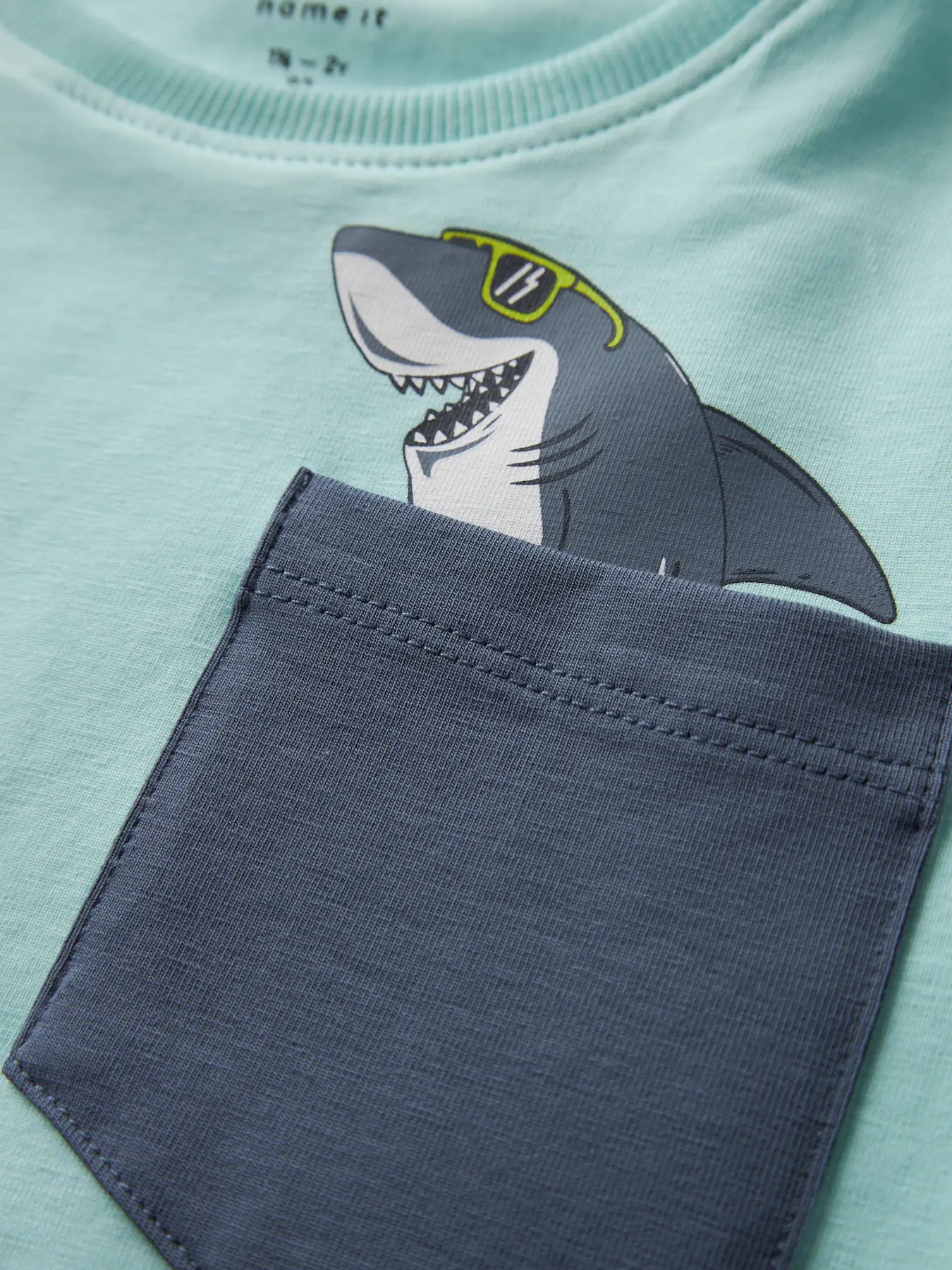 Camiseta Tiburón Turquesa Mini