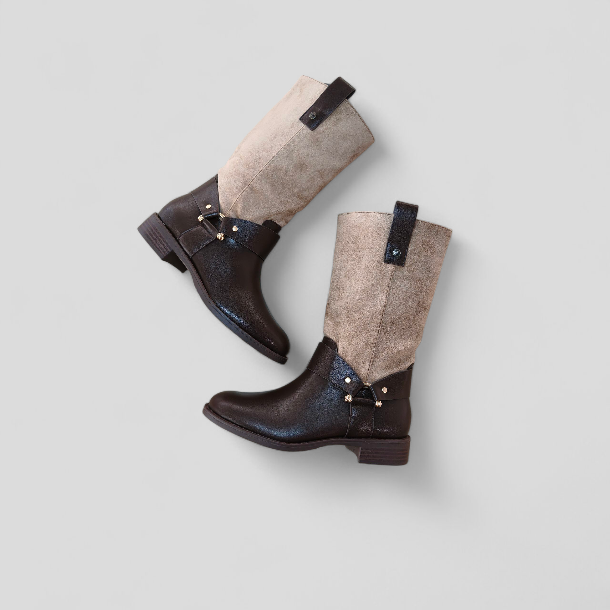 Botas bicolor Marrón Tierra