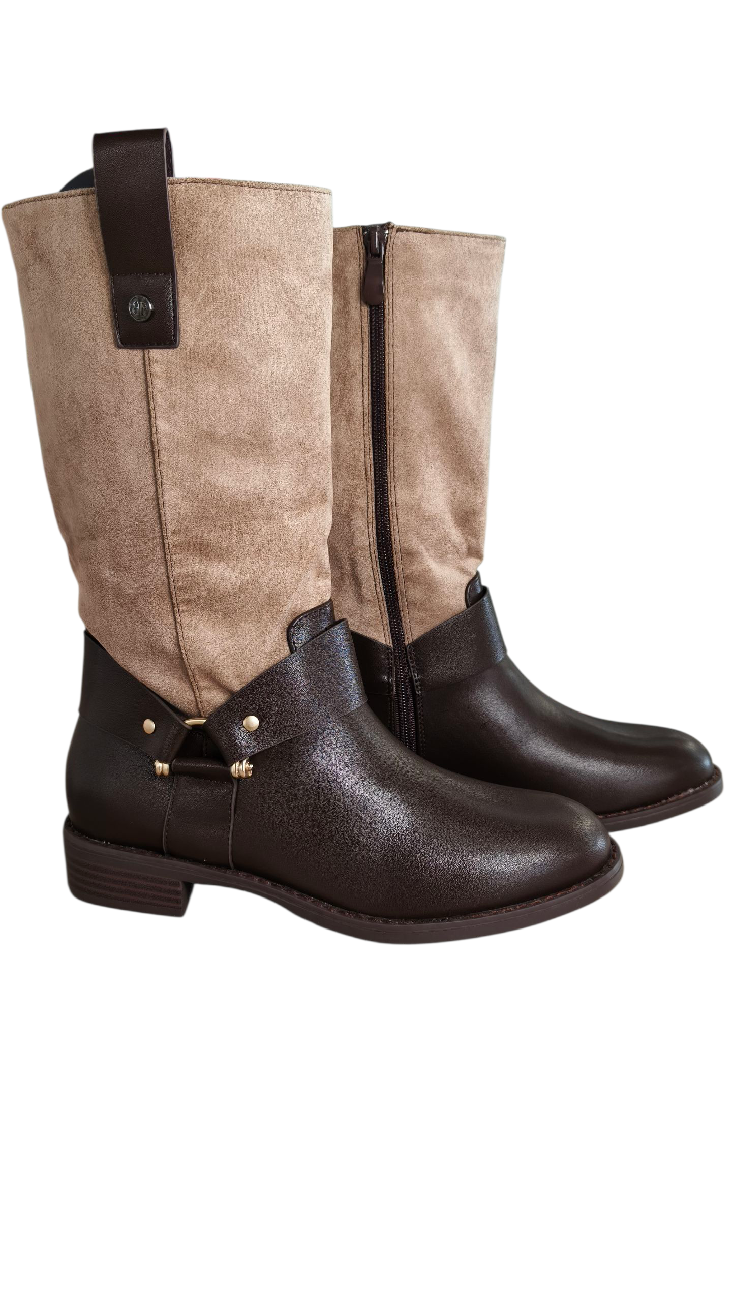 Botas bicolor Marrón Tierra