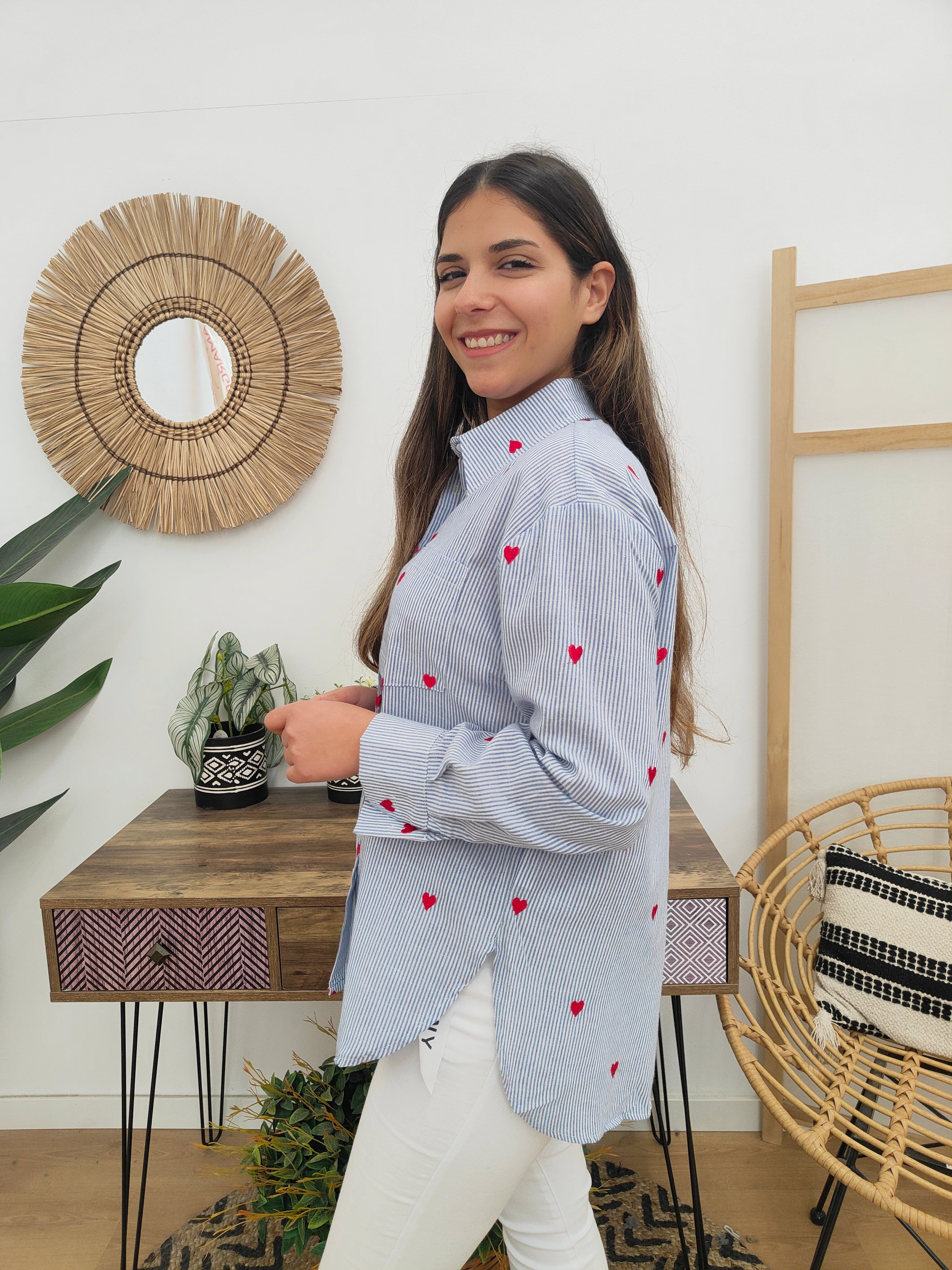Camisa Rayas Corazones