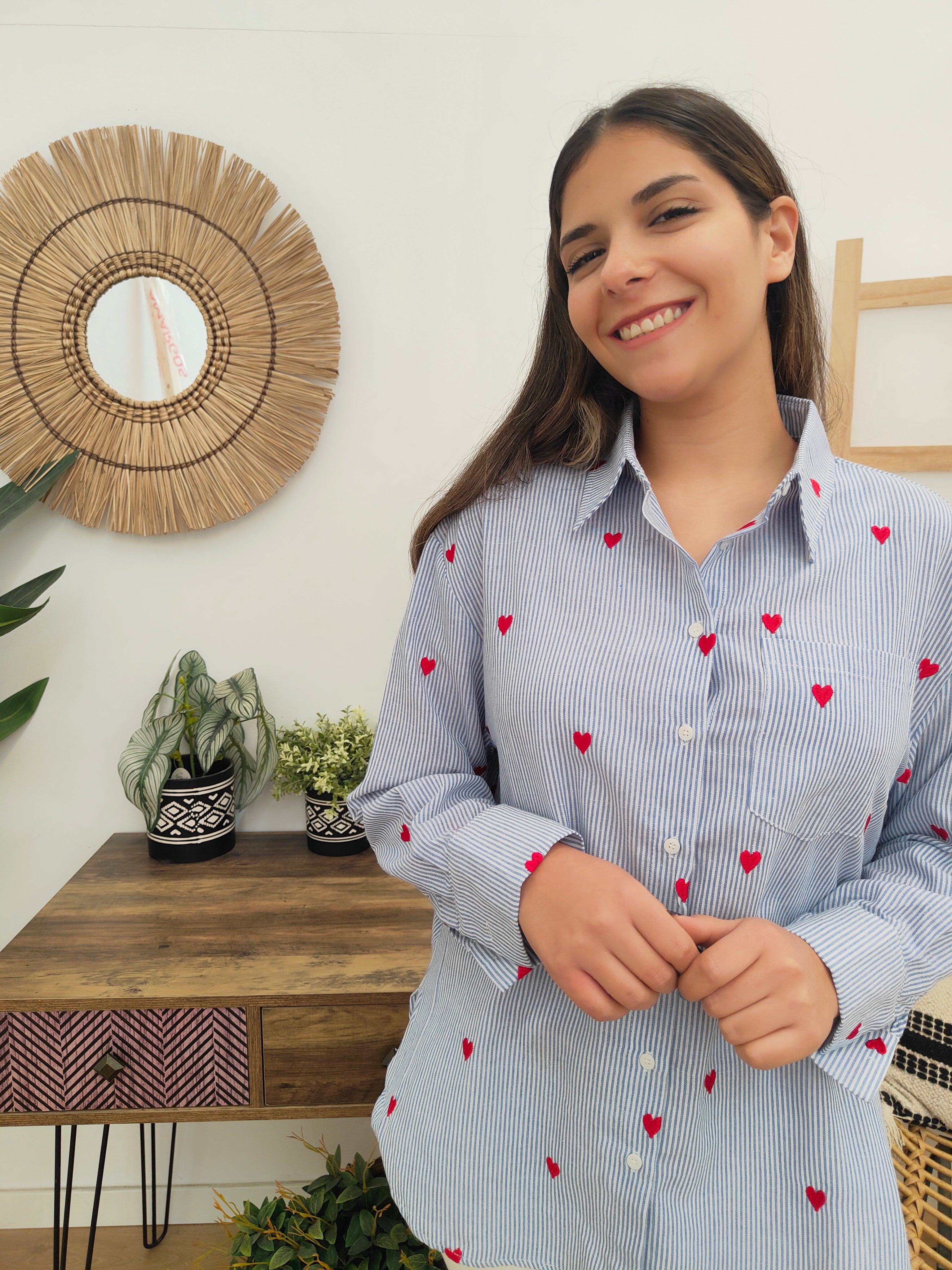 Camisa Rayas Corazones