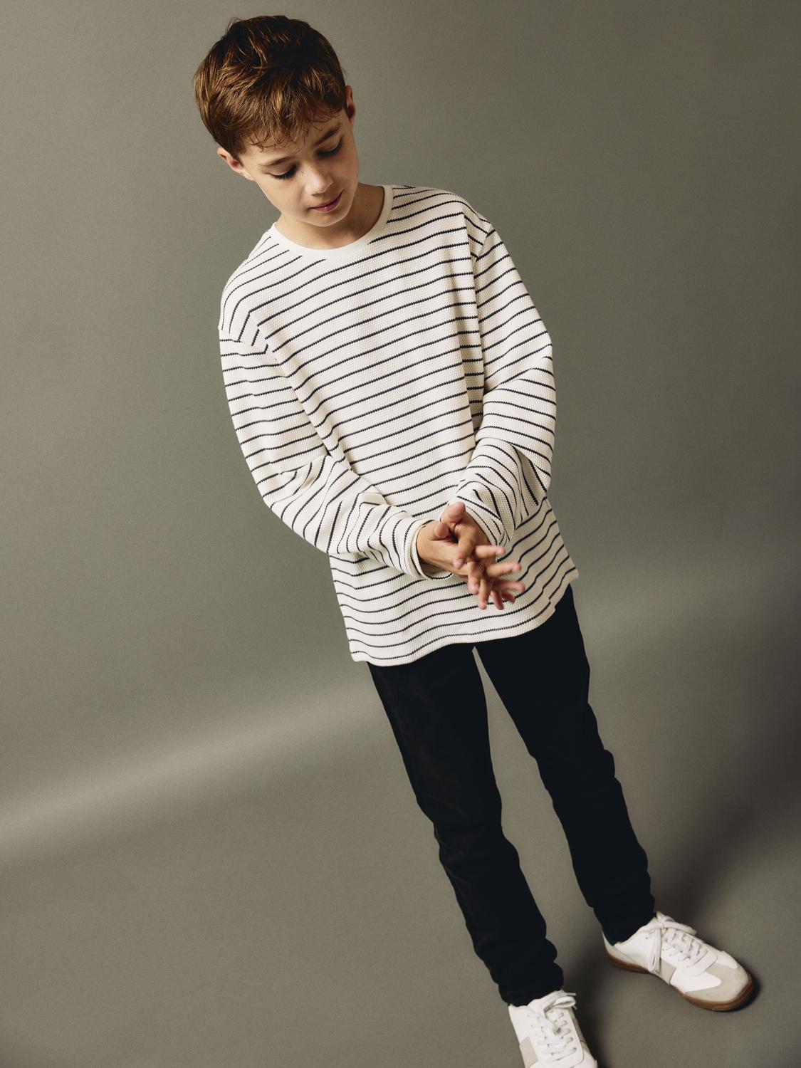 Jersey Rayas Blanco Kid